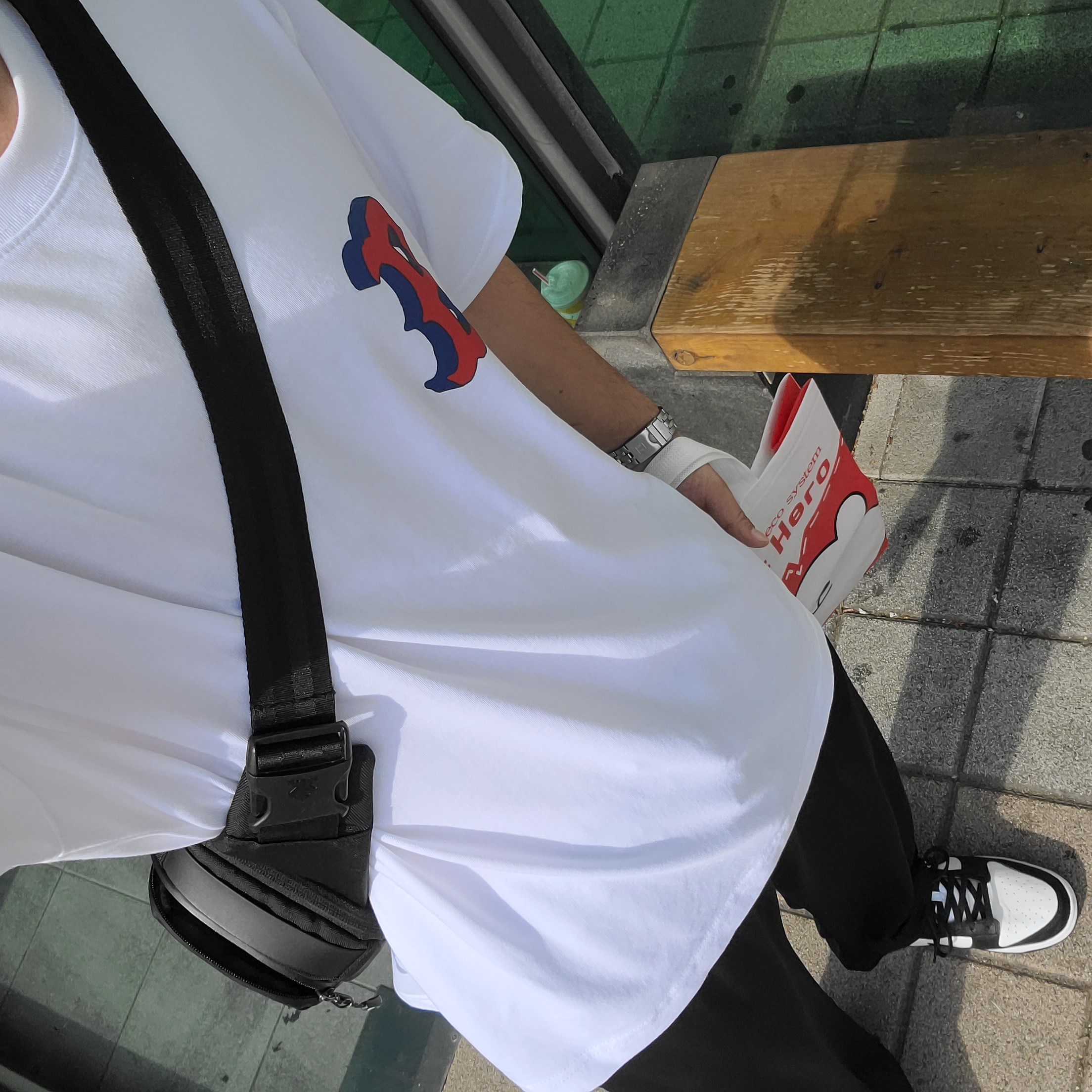 Nike Dunk Low Retro Black 착용 스타일 - 1