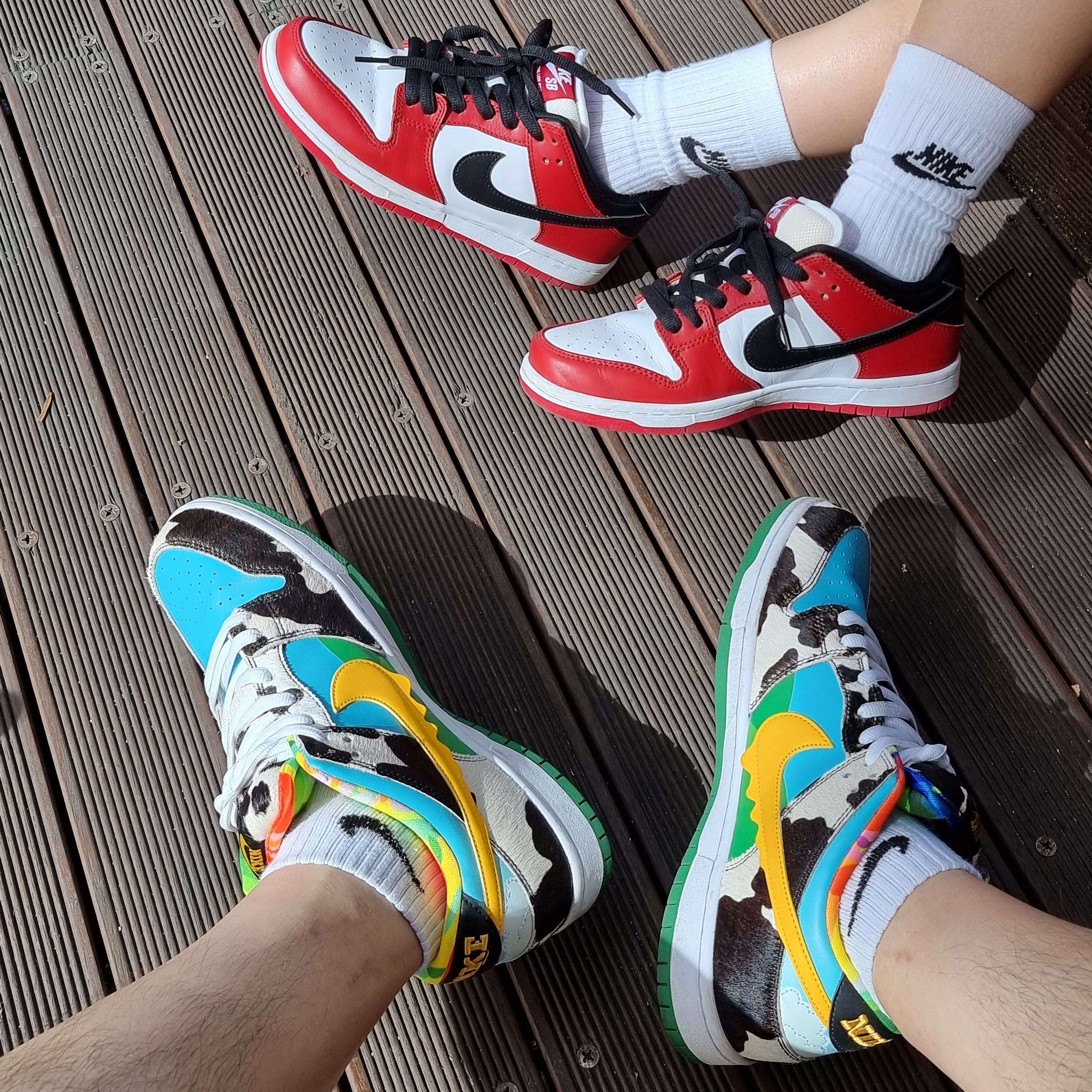 Nike SB Dunk Low Pro Chicago, Nike x Ben & Jerry's SB Dunk Low Chunky Dunky 착용 스타일