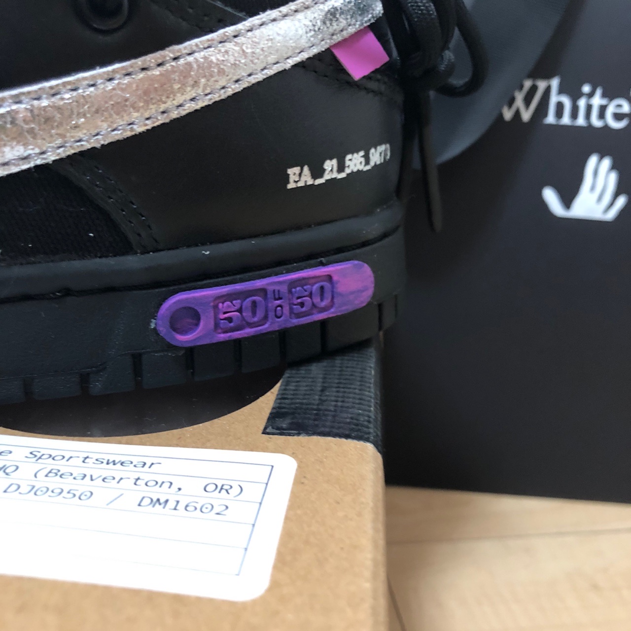 Nike x Off-White Dunk Low The 50 - Lot 50 착용 스타일 - 2