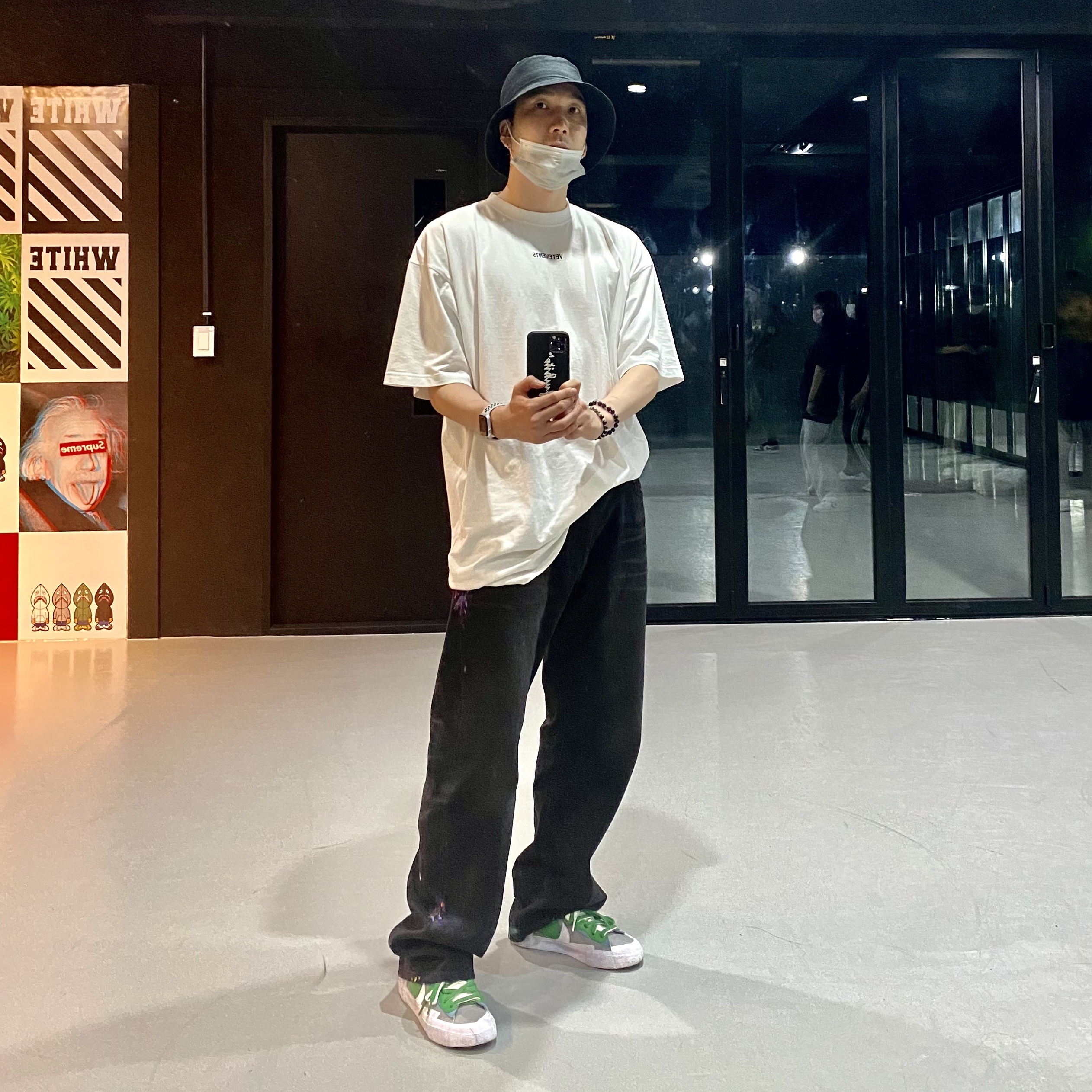 Nike x Sacai Blazer Low Classic Green 착용 스타일