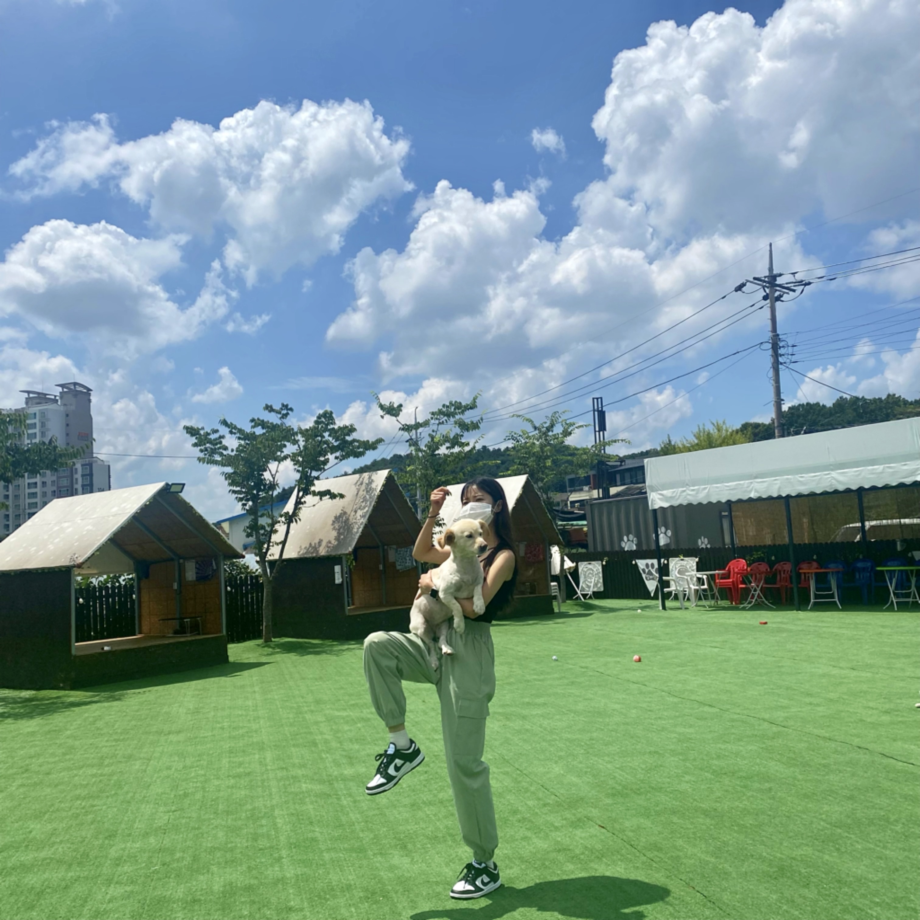 (W) Nike Dunk Low Black 착용 스타일 - 3