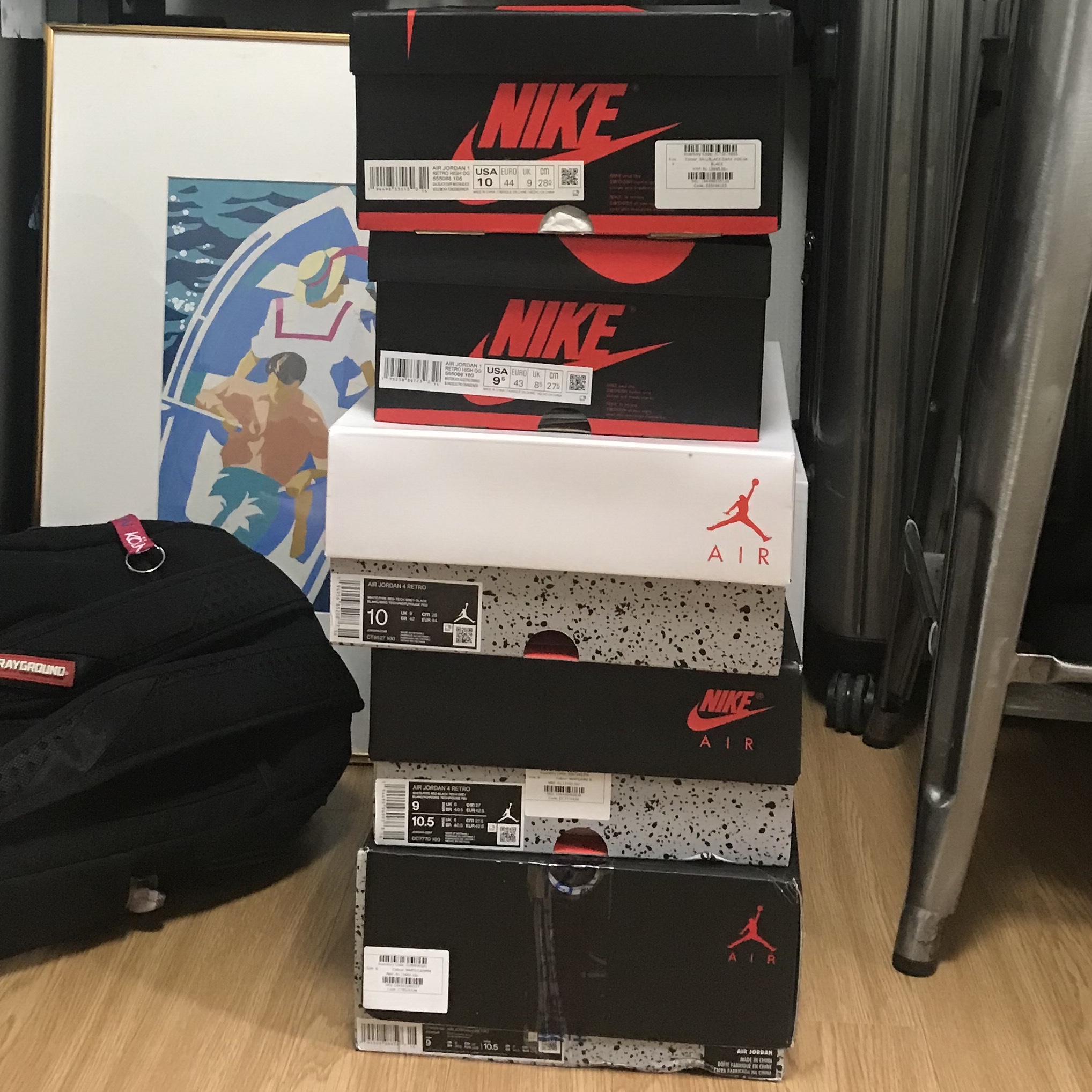 Jordan 6 Retro Carmine 2021, Jordan 1 Retro High OG Black Mocha 착용 스타일