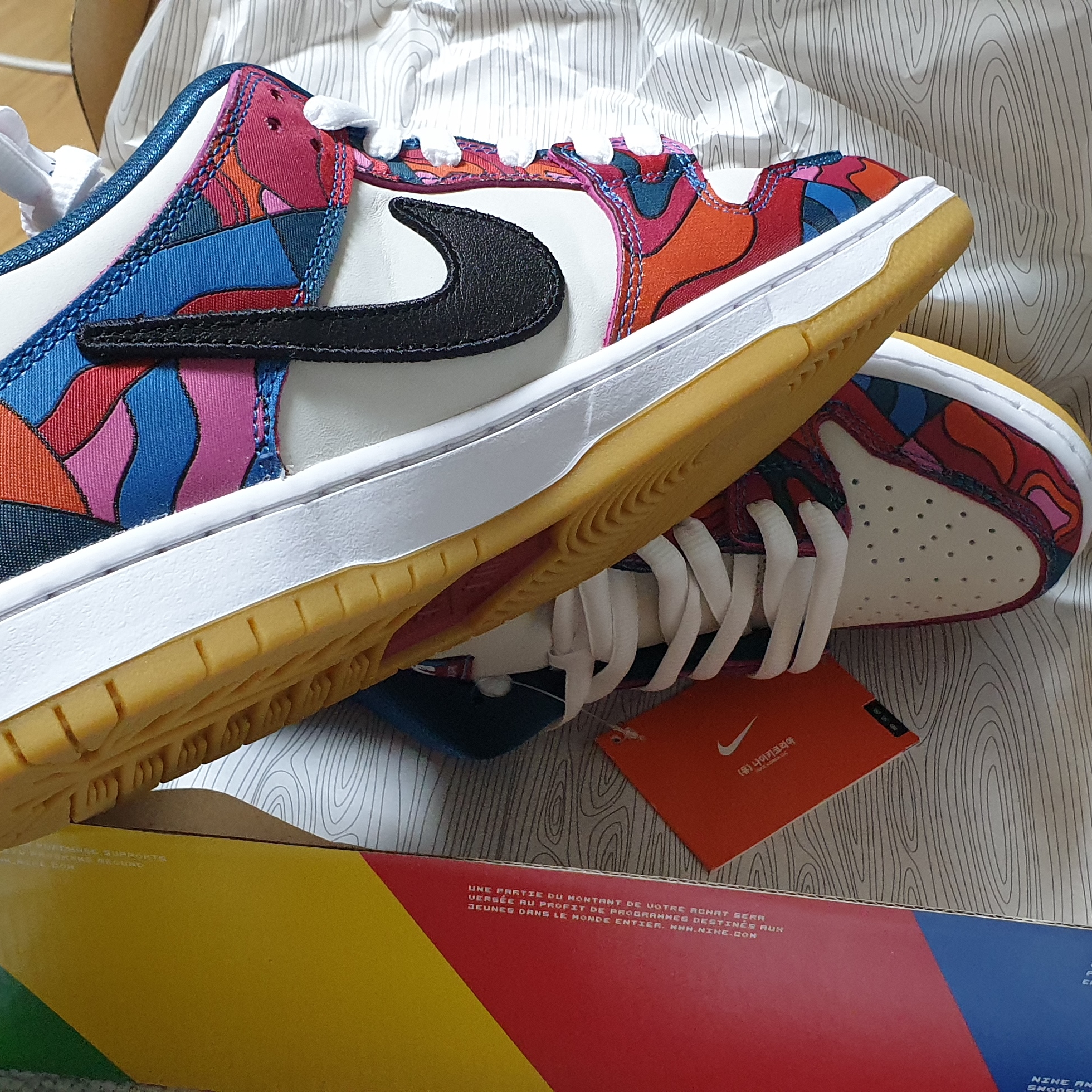 Nike x Parra SB Dunk Low Pro Abstract Art 착용 스타일 - 3