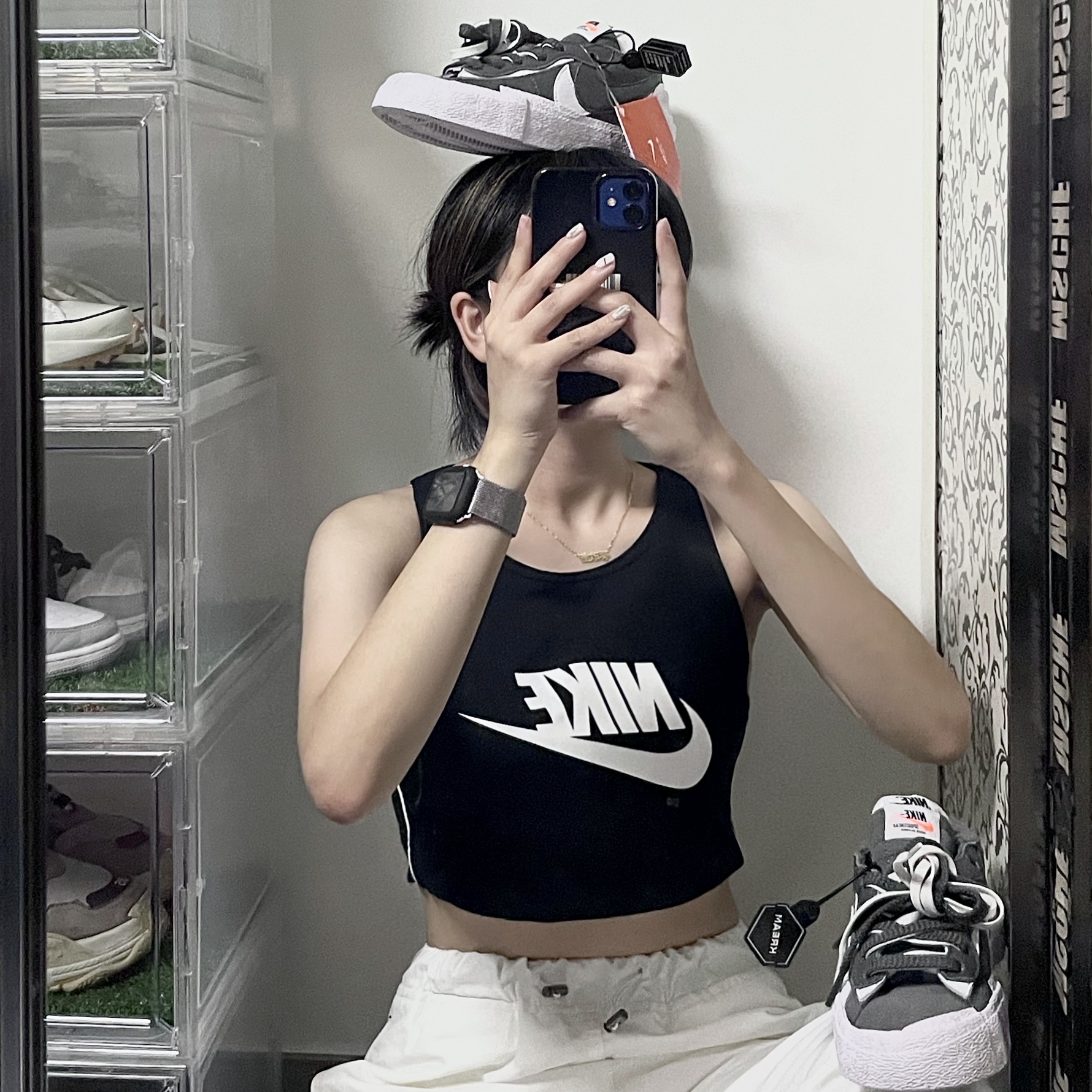 Nike x Sacai Blazer Low Iron Grey 착용 스타일