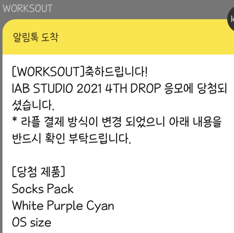 IAB Studio Socks Pack White Purple Cyan 착용 스타일 - 3
