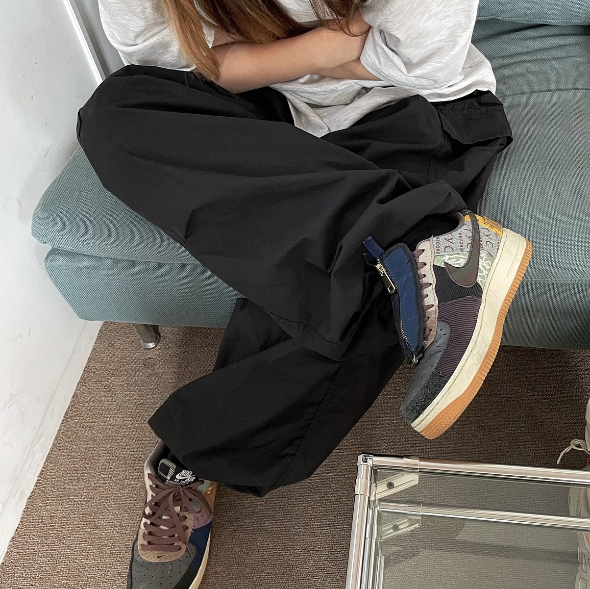 Nike x Travis Scott Air Force 1 Low Cactus Jack 착용 스타일 - 2