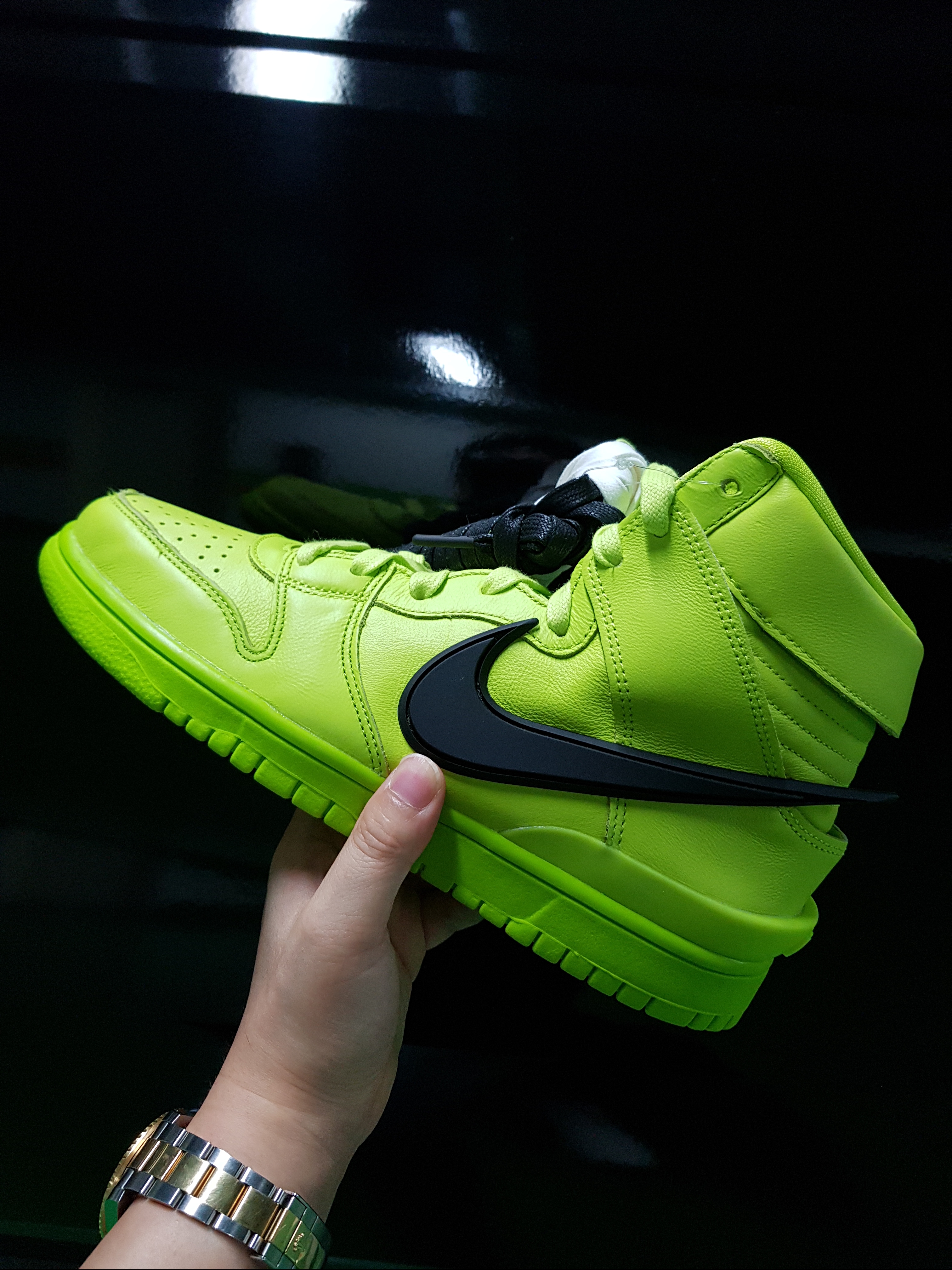 Nike x Ambush Dunk High Flash Lime, Nike x Ambush Dunk High Deep Royal Blue 착용 스타일 - 1