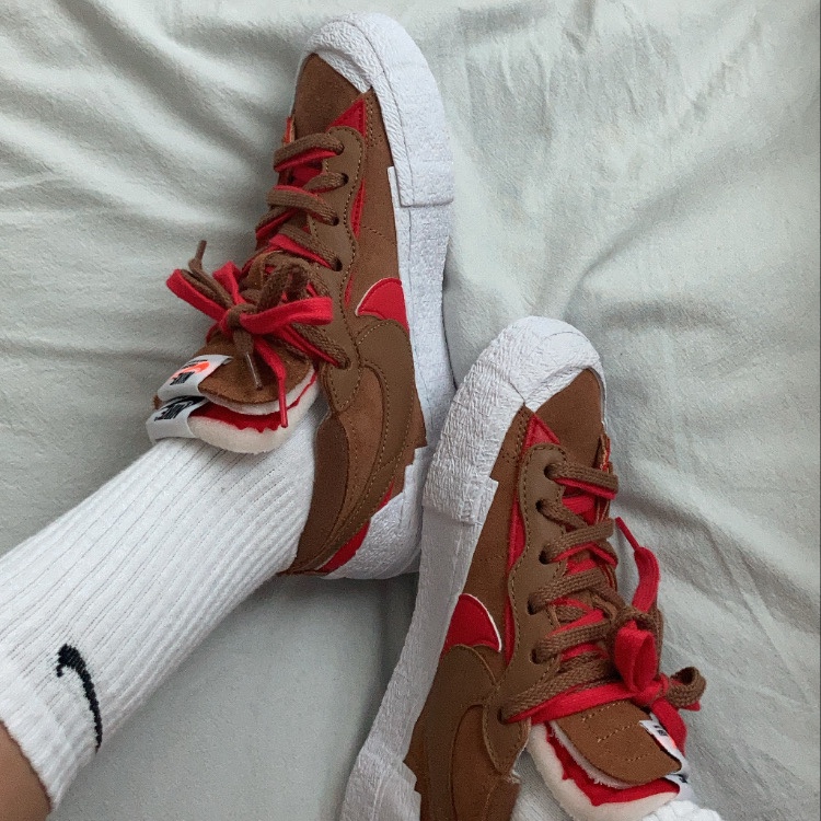 Nike x Sacai Blazer Low British Tan 착용 스타일