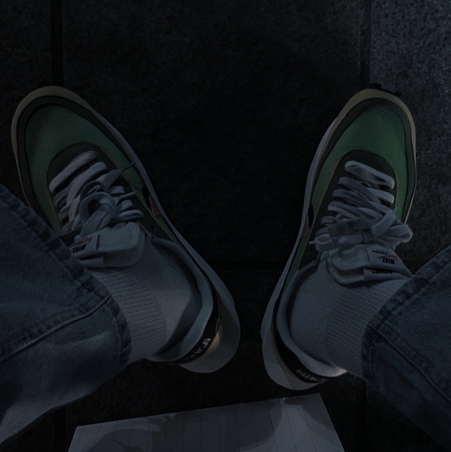 Nike x Sacai LDWaffle Green Multi 착용 스타일