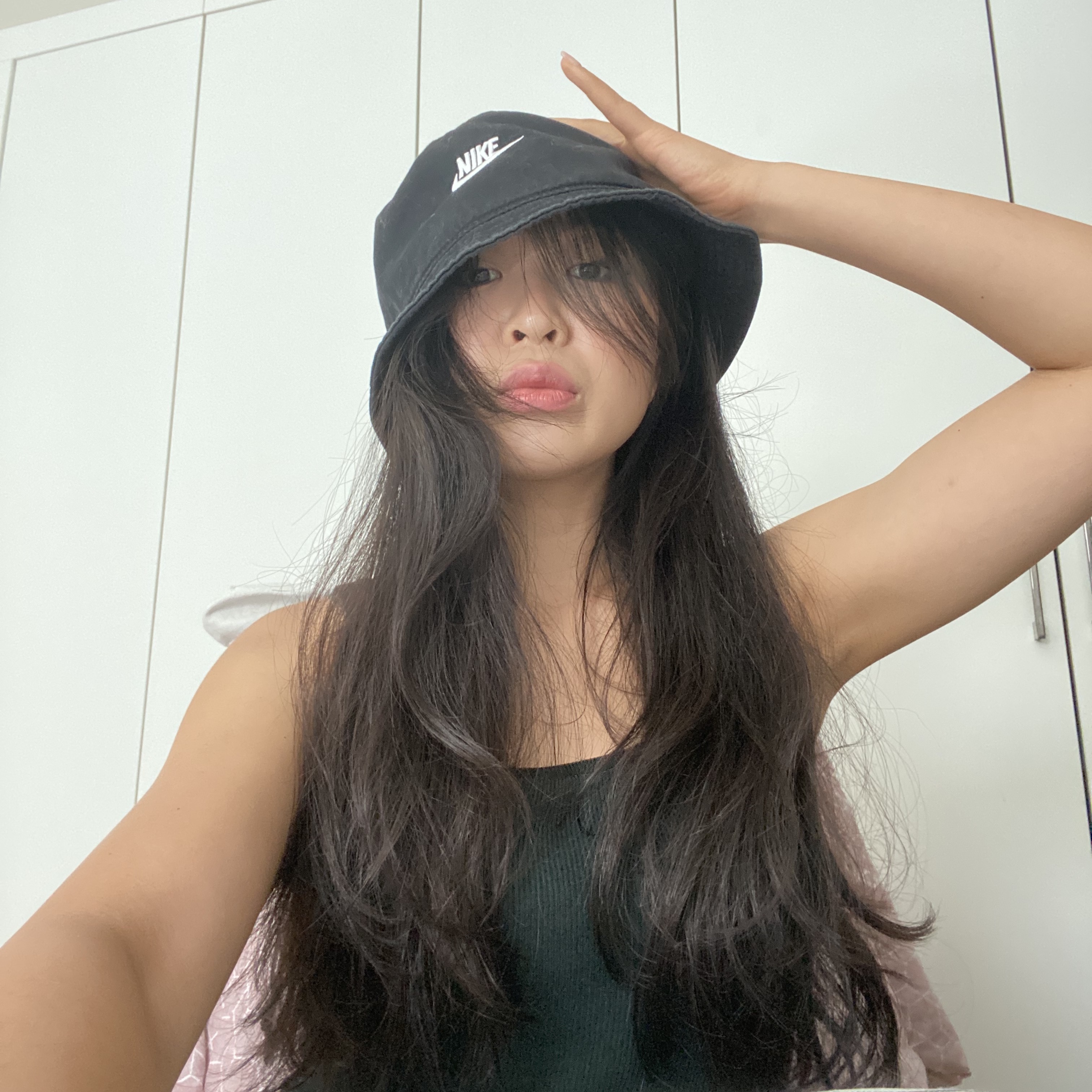 Nike Futura Washed Bucket Hat Black 착용 스타일 - 1