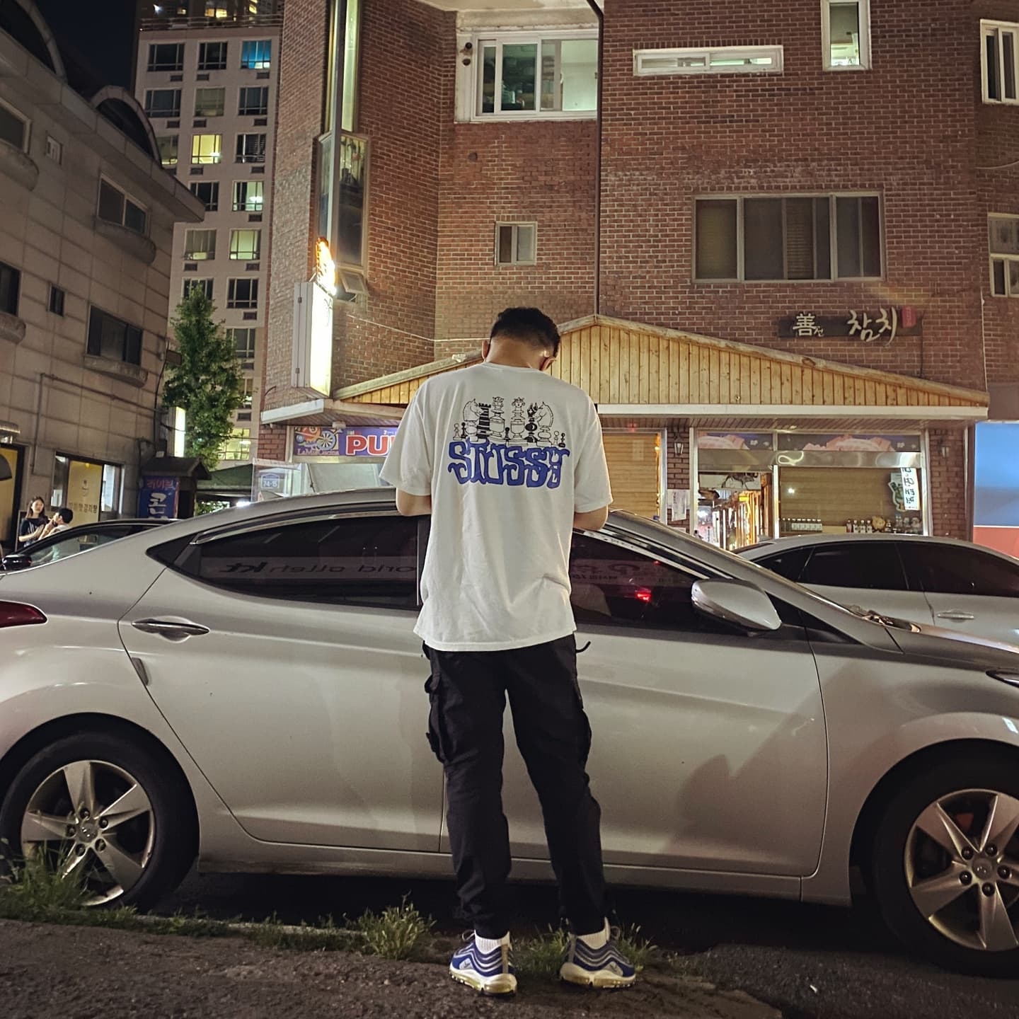 Stone Island 31309 Cargo Pants Black - 21SS, Nike Air Max 97 OG Royal Neon 착용 스타일 - 2