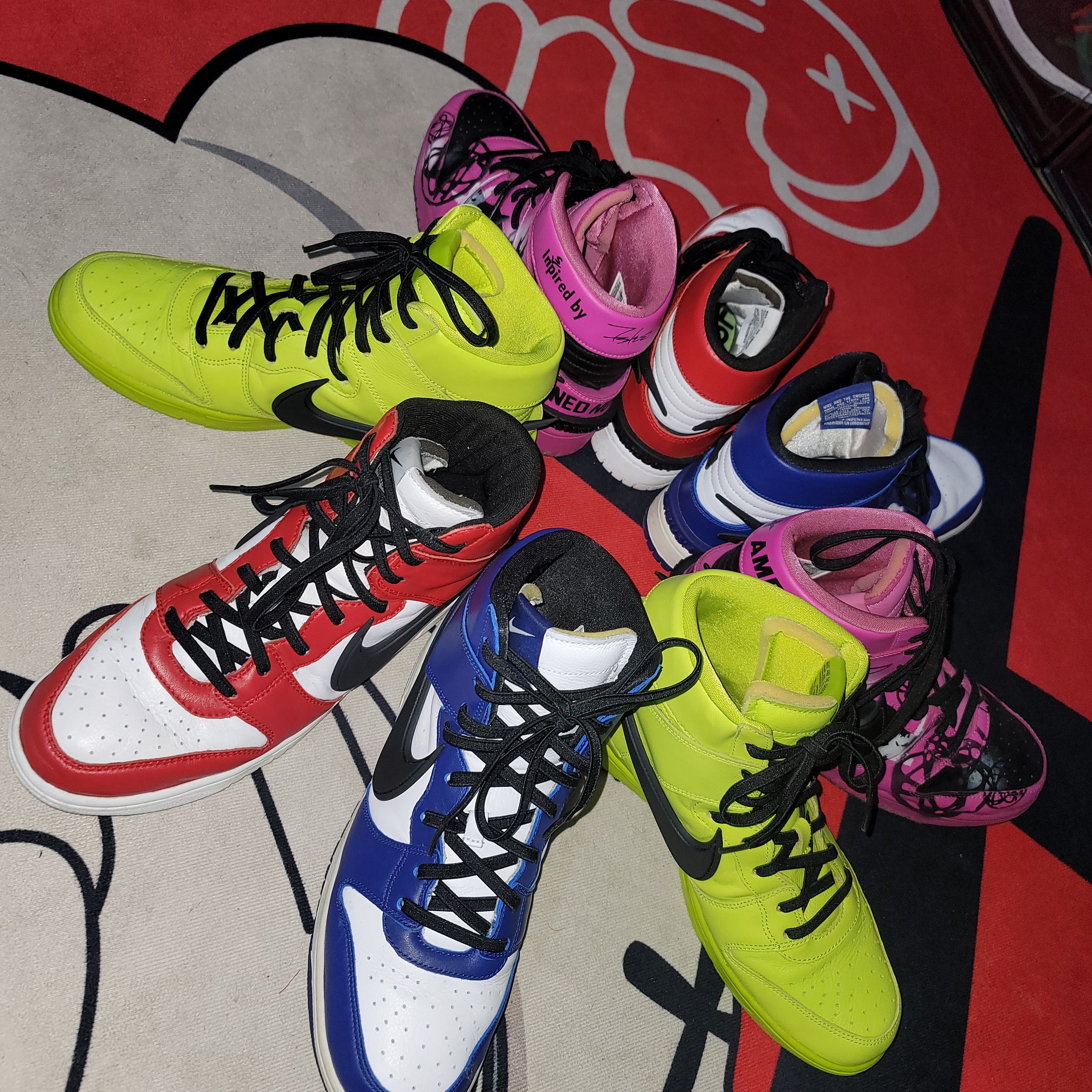 Nike x Ambush Dunk High Black, Nike x Ambush Dunk High Flash Lime 착용 스타일 - 1