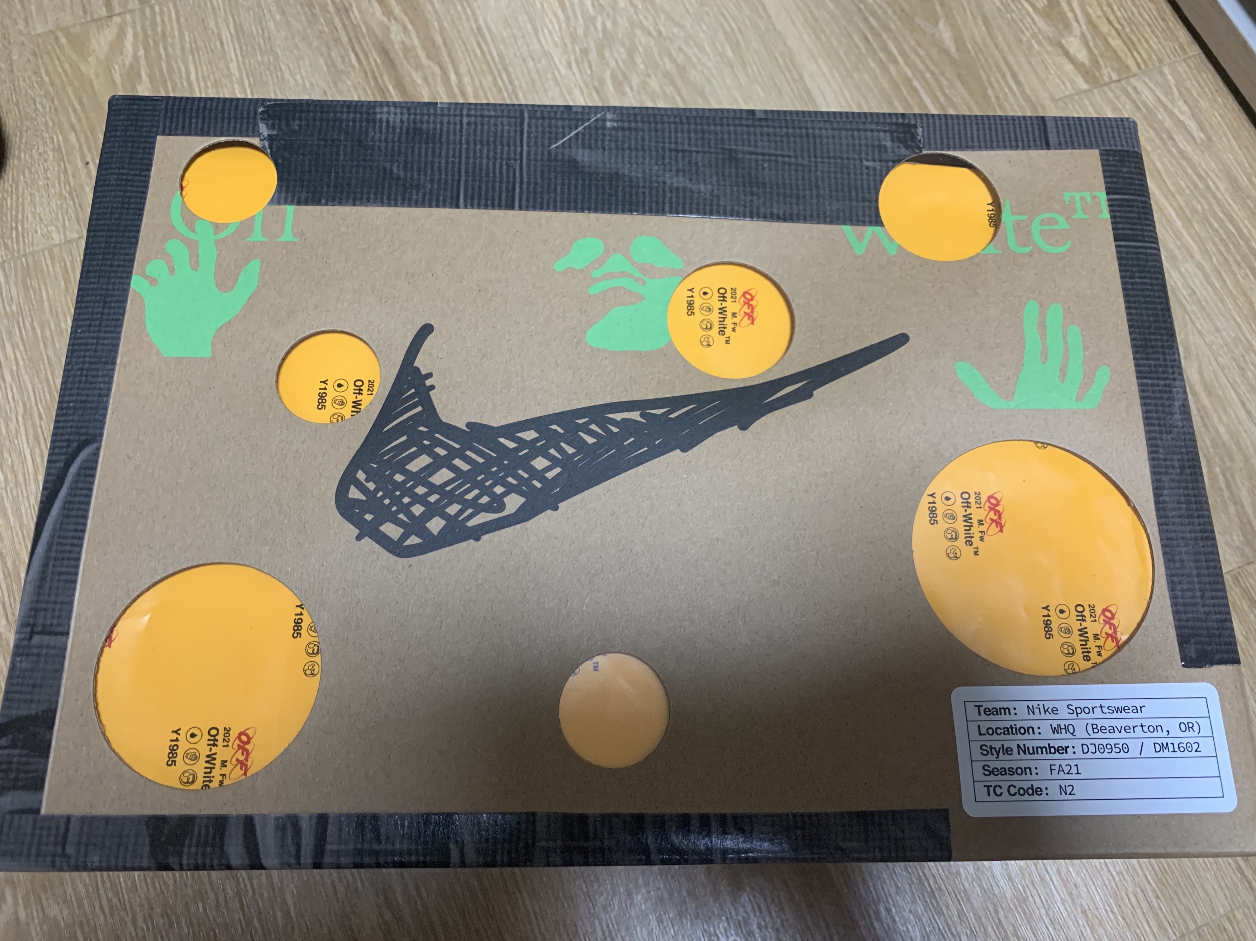 Nike x Off-White Dunk Low The 50 - Lot 18 착용 스타일 - 4