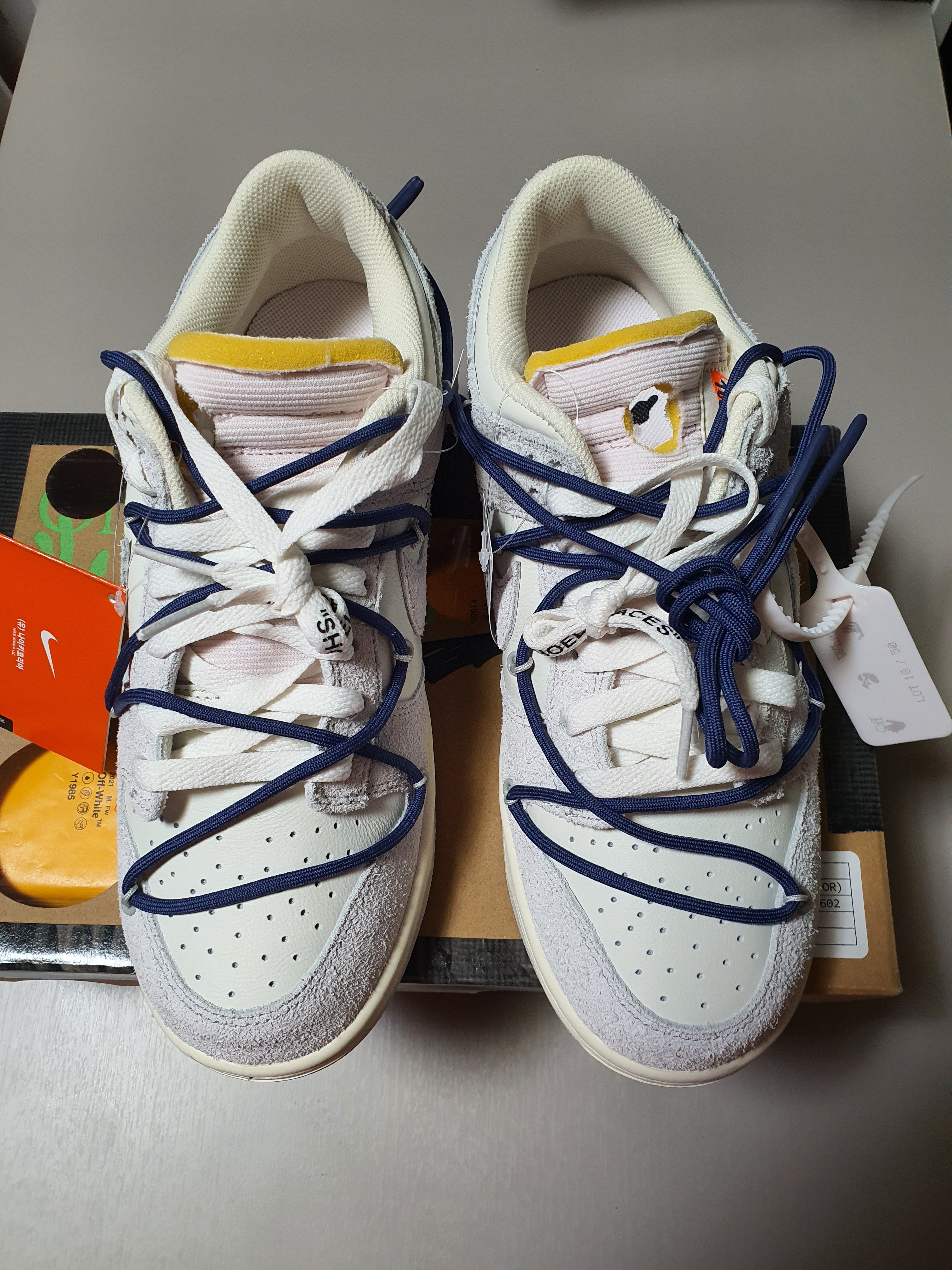 Nike x Off-White Dunk Low The 50 - Lot 18 착용 스타일 - 5