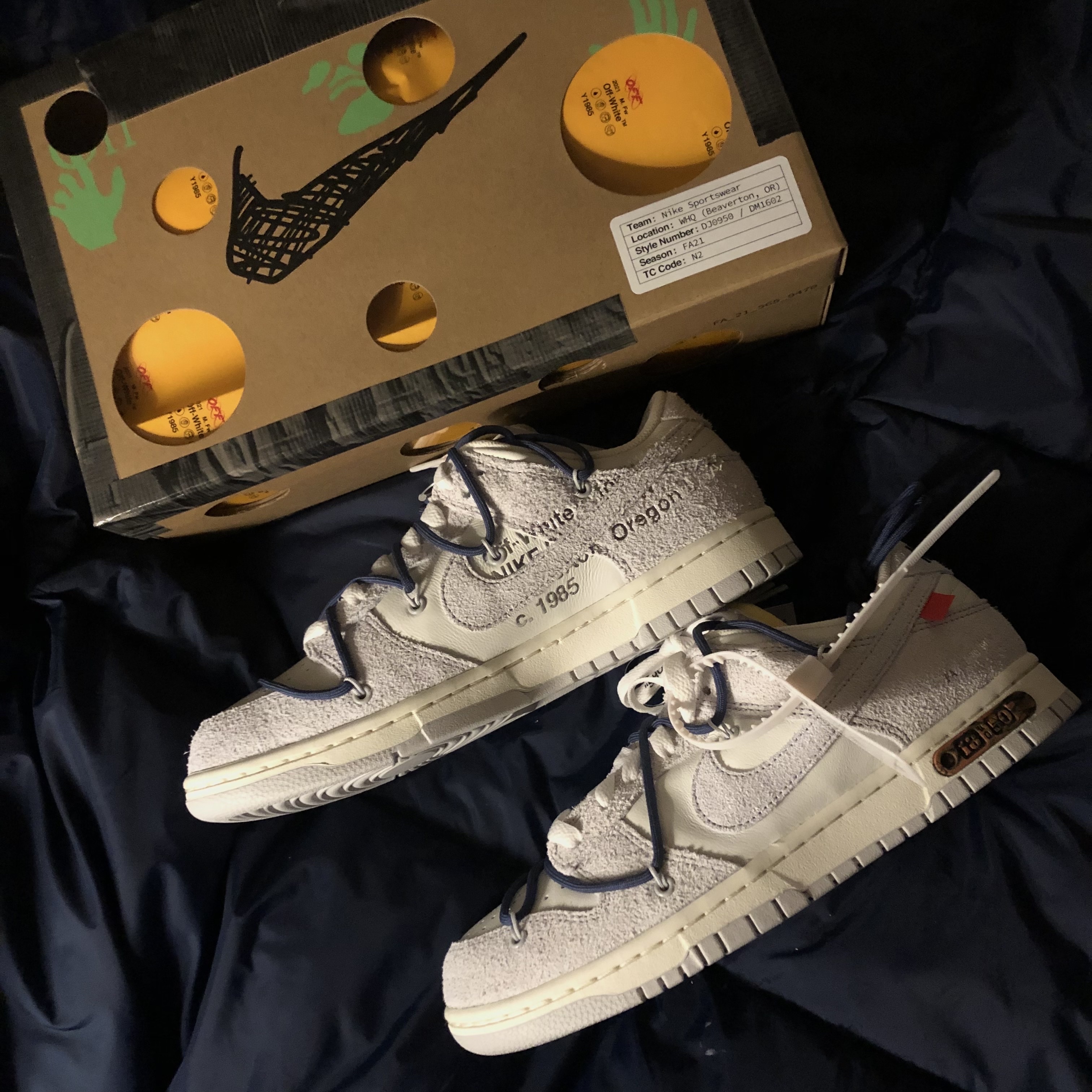Nike x Off-White Dunk Low The 50 - Lot 18 착용 스타일 - 2