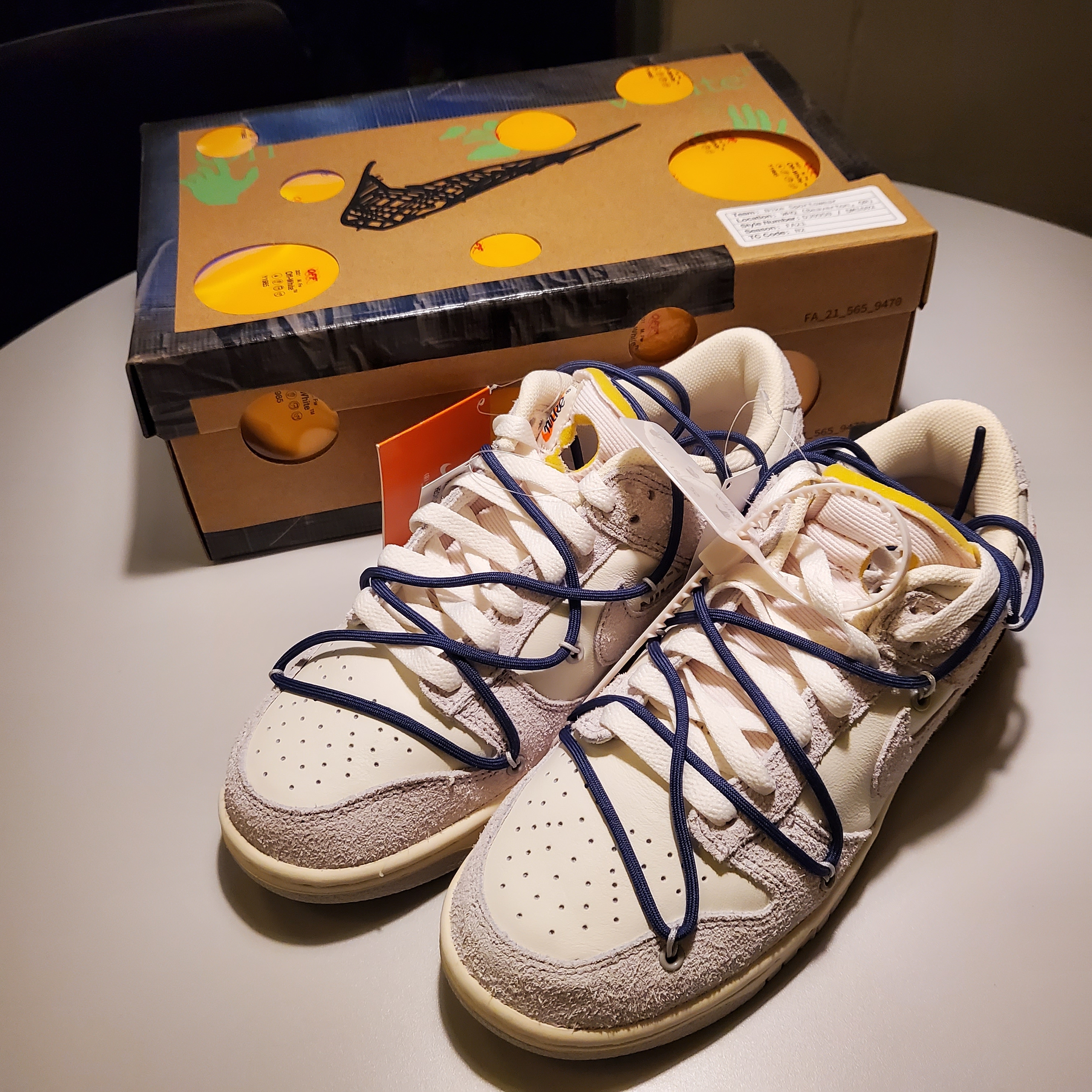 Nike x Off-White Dunk Low The 50 - Lot 18 착용 스타일 - 2