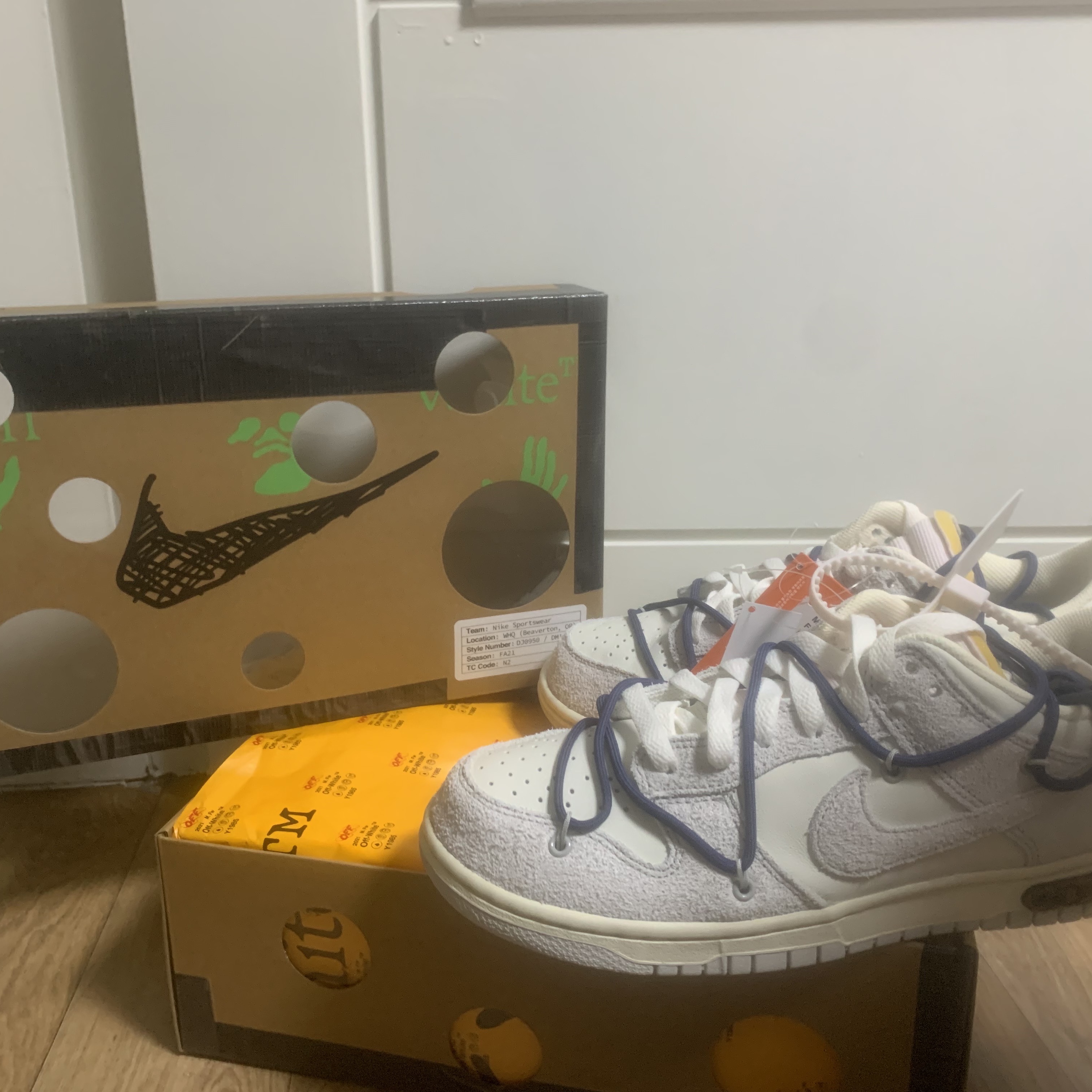 Nike x Off-White Dunk Low The 50 - Lot 18 착용 스타일