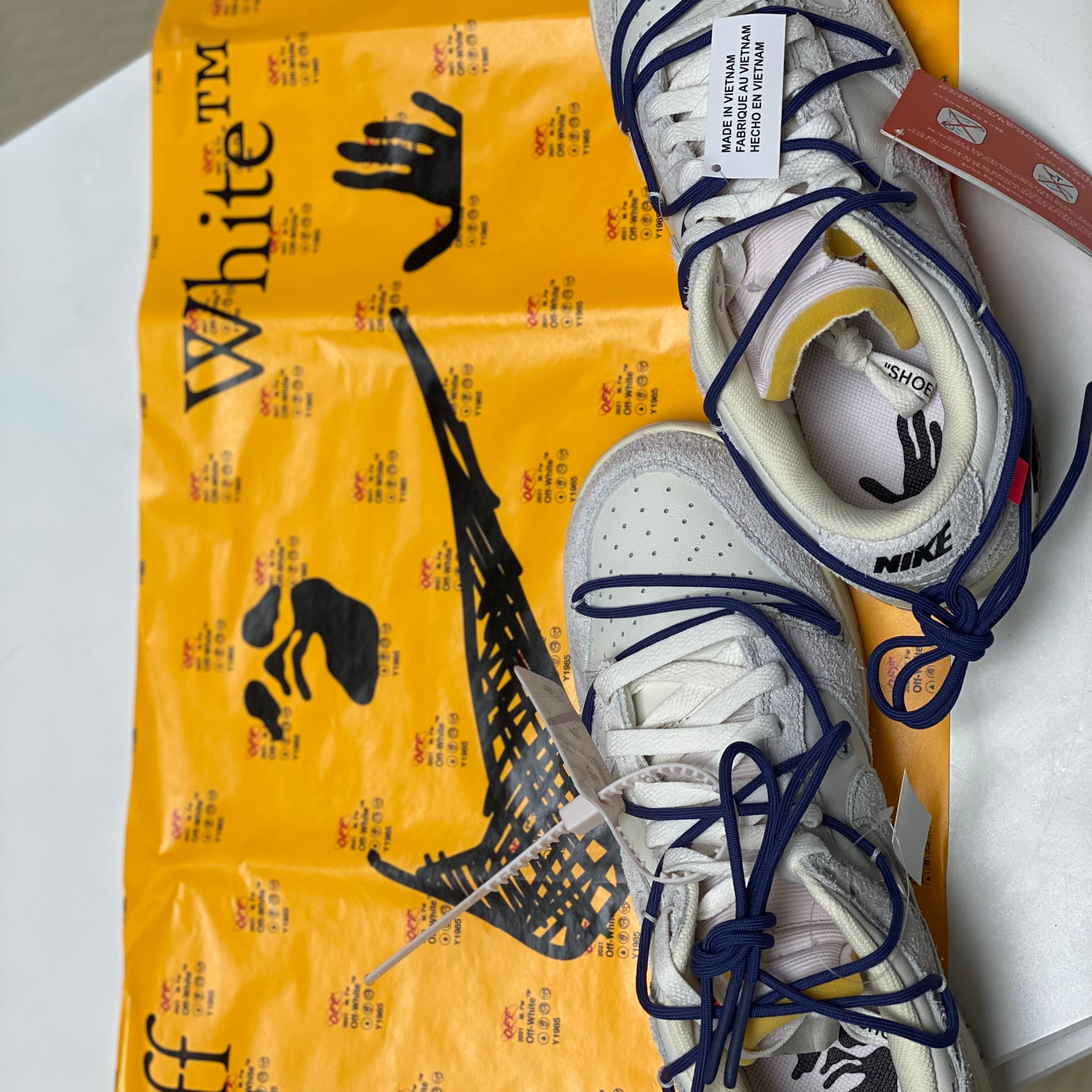 Nike x Off-White Dunk Low The 50 - Lot 18 착용 스타일 - 5