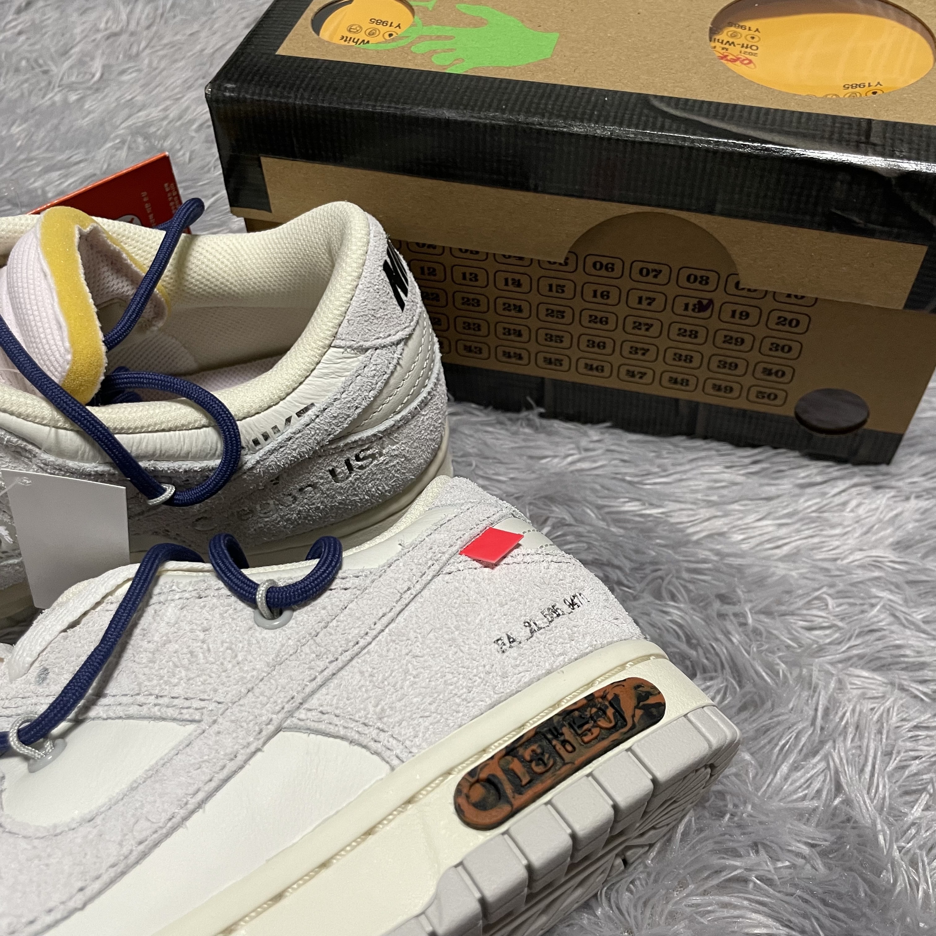 Nike x Off-White Dunk Low The 50 - Lot 18 착용 스타일 - 1