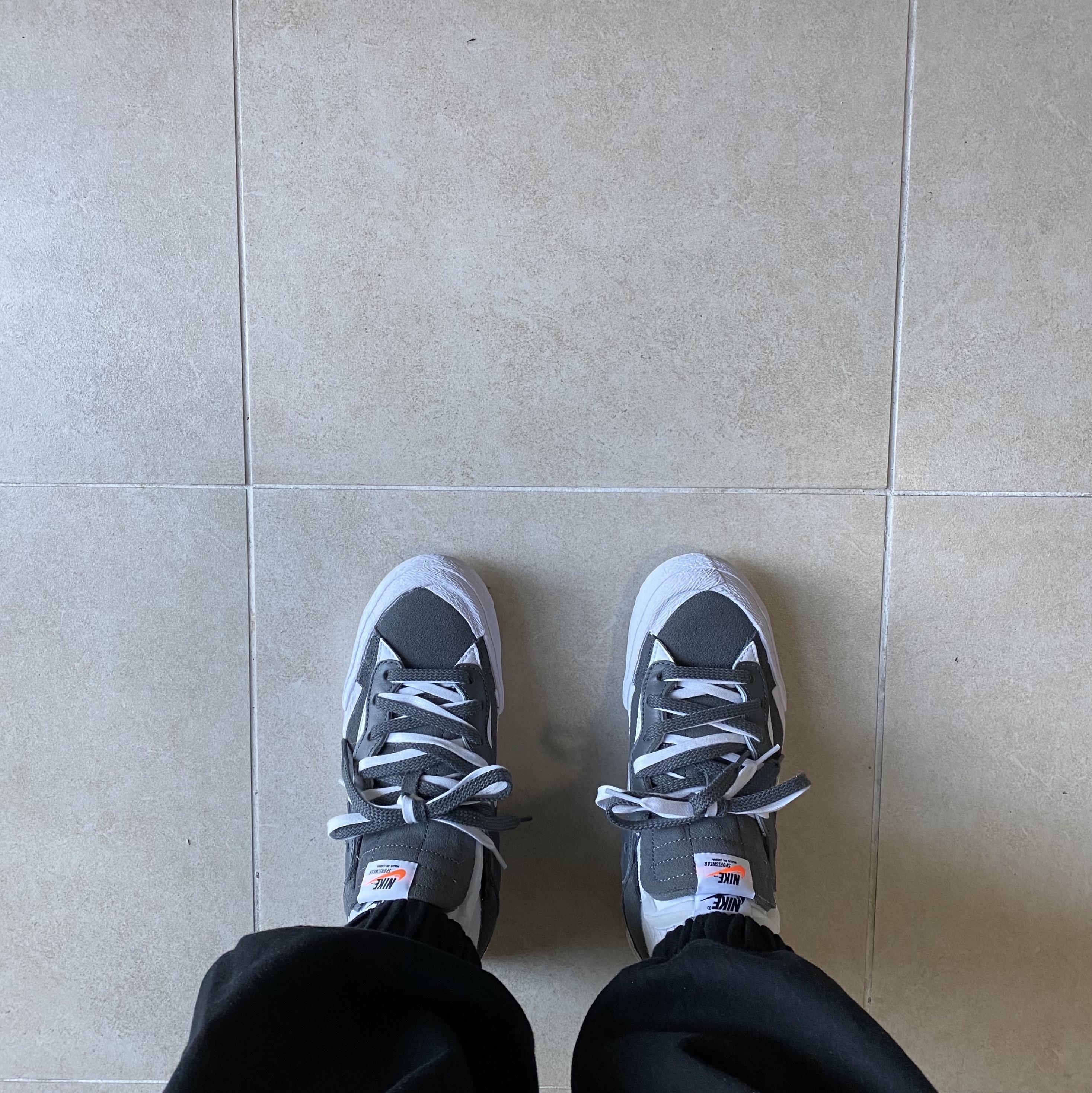Nike x Sacai Blazer Low Iron Grey 착용 스타일