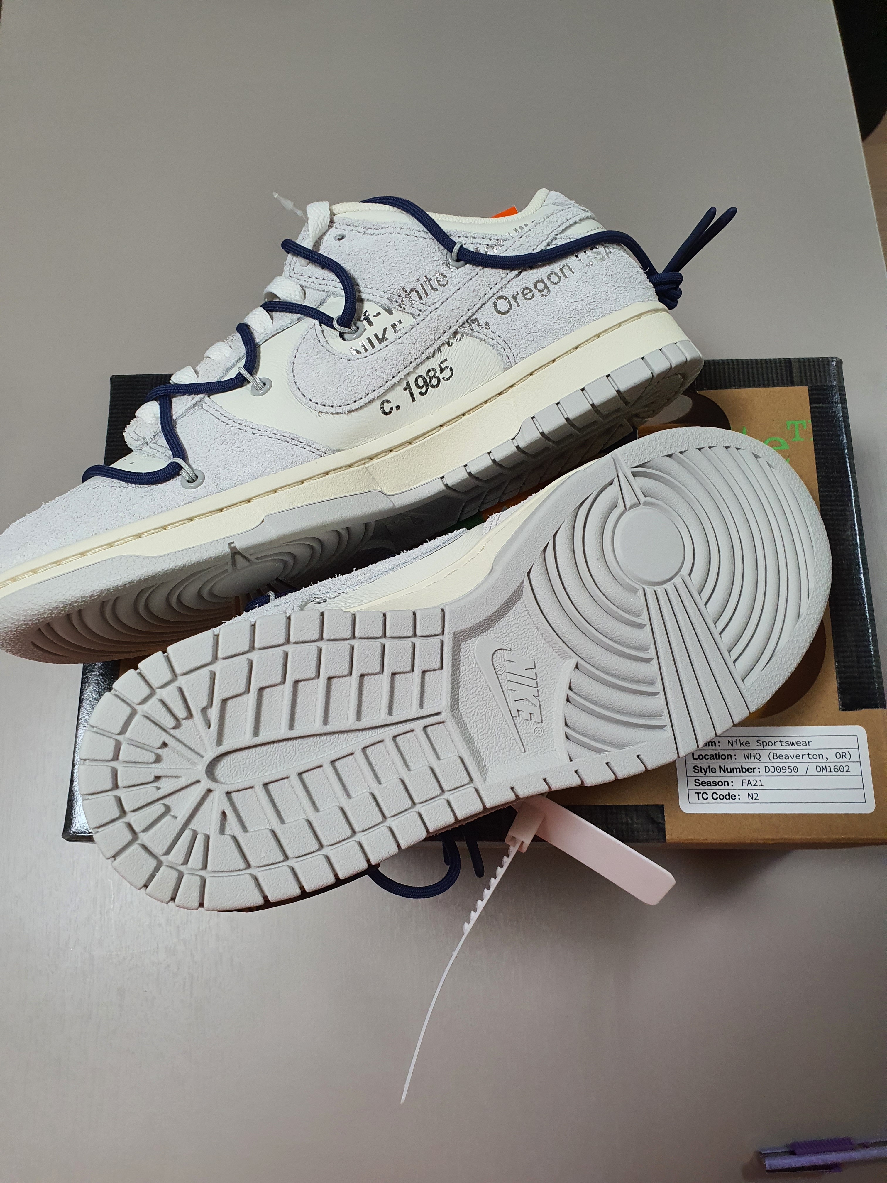 Nike x Off-White Dunk Low The 50 - Lot 18 착용 스타일 - 1