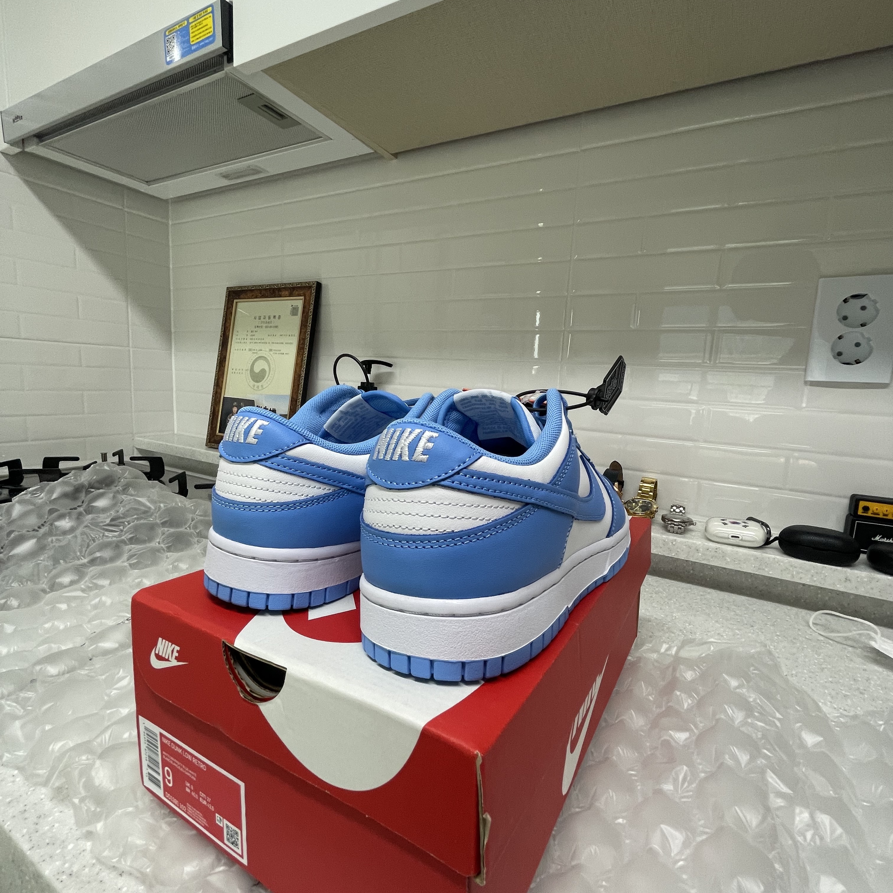 Nike Dunk Low Retro University Blue 착용 스타일 - 3
