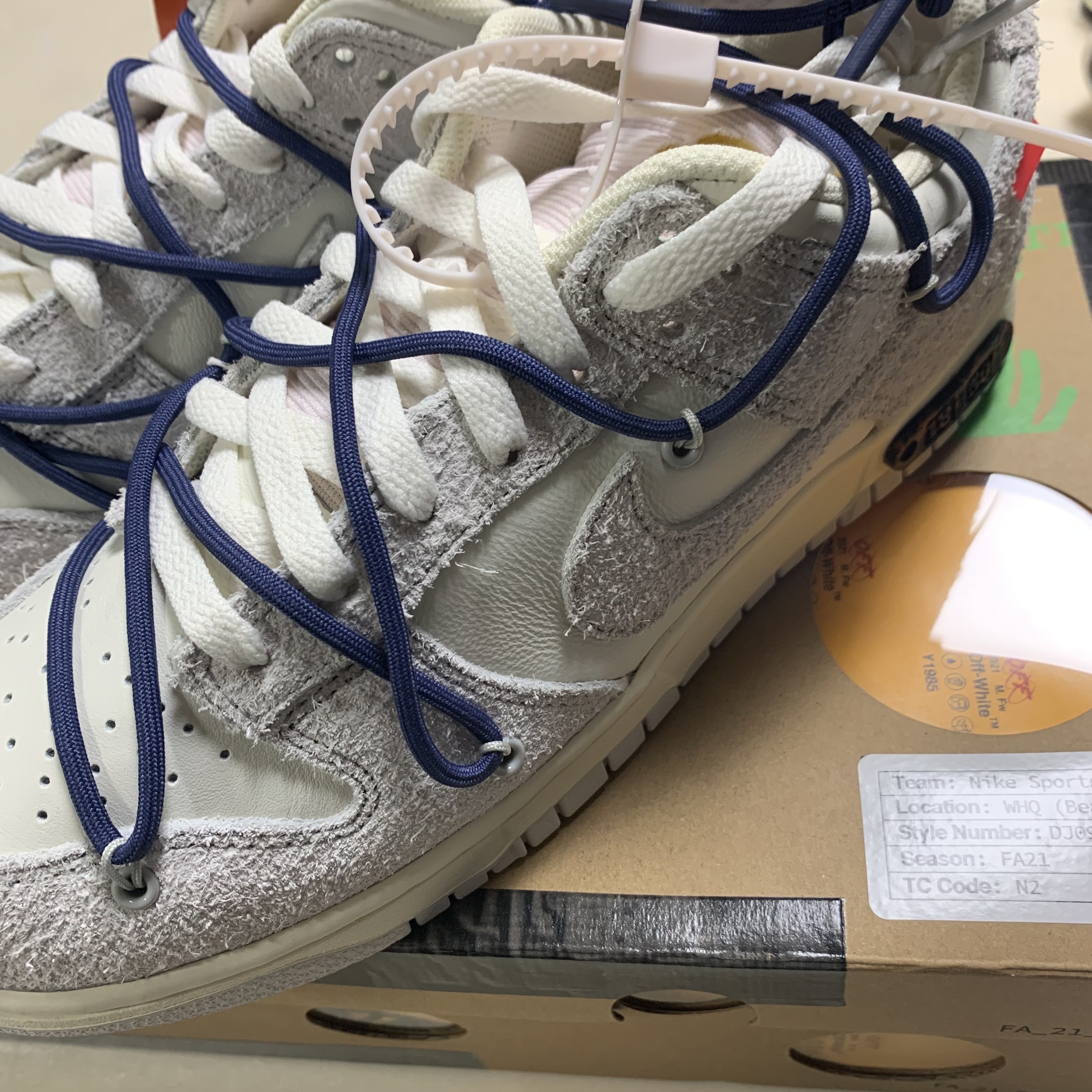 Nike x Off-White Dunk Low The 50 - Lot 18 착용 스타일 - 2