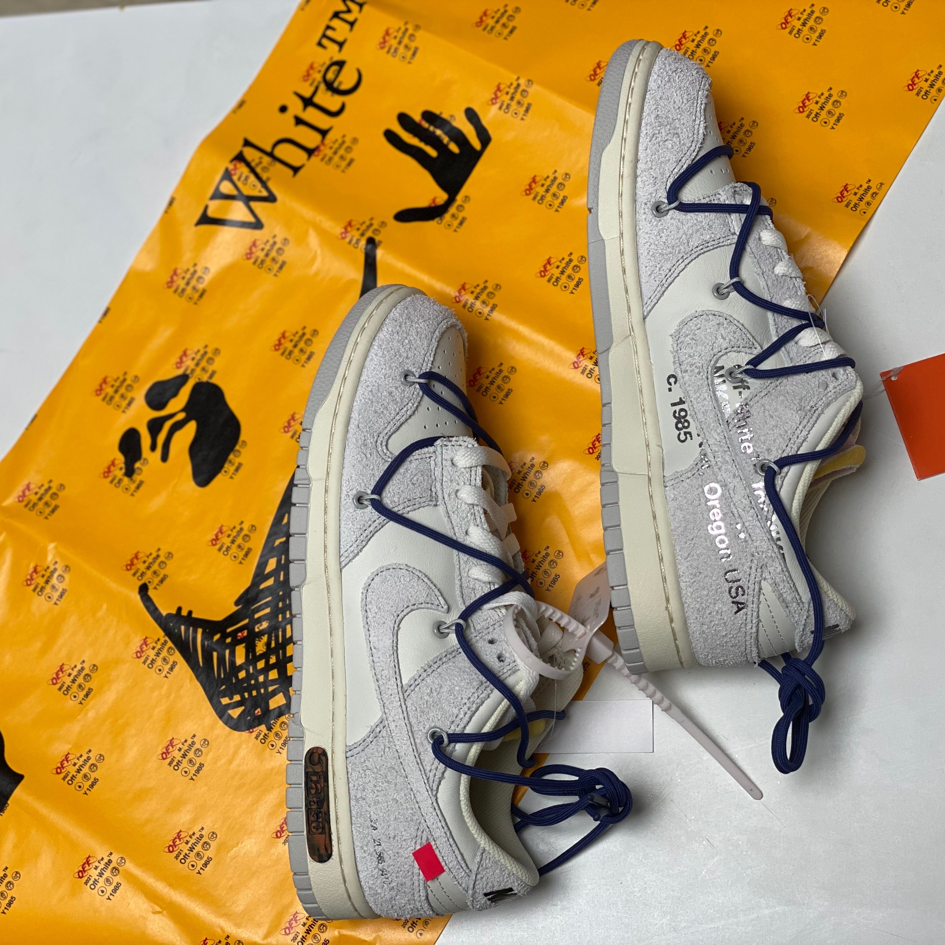 Nike x Off-White Dunk Low The 50 - Lot 18 착용 스타일 - 4