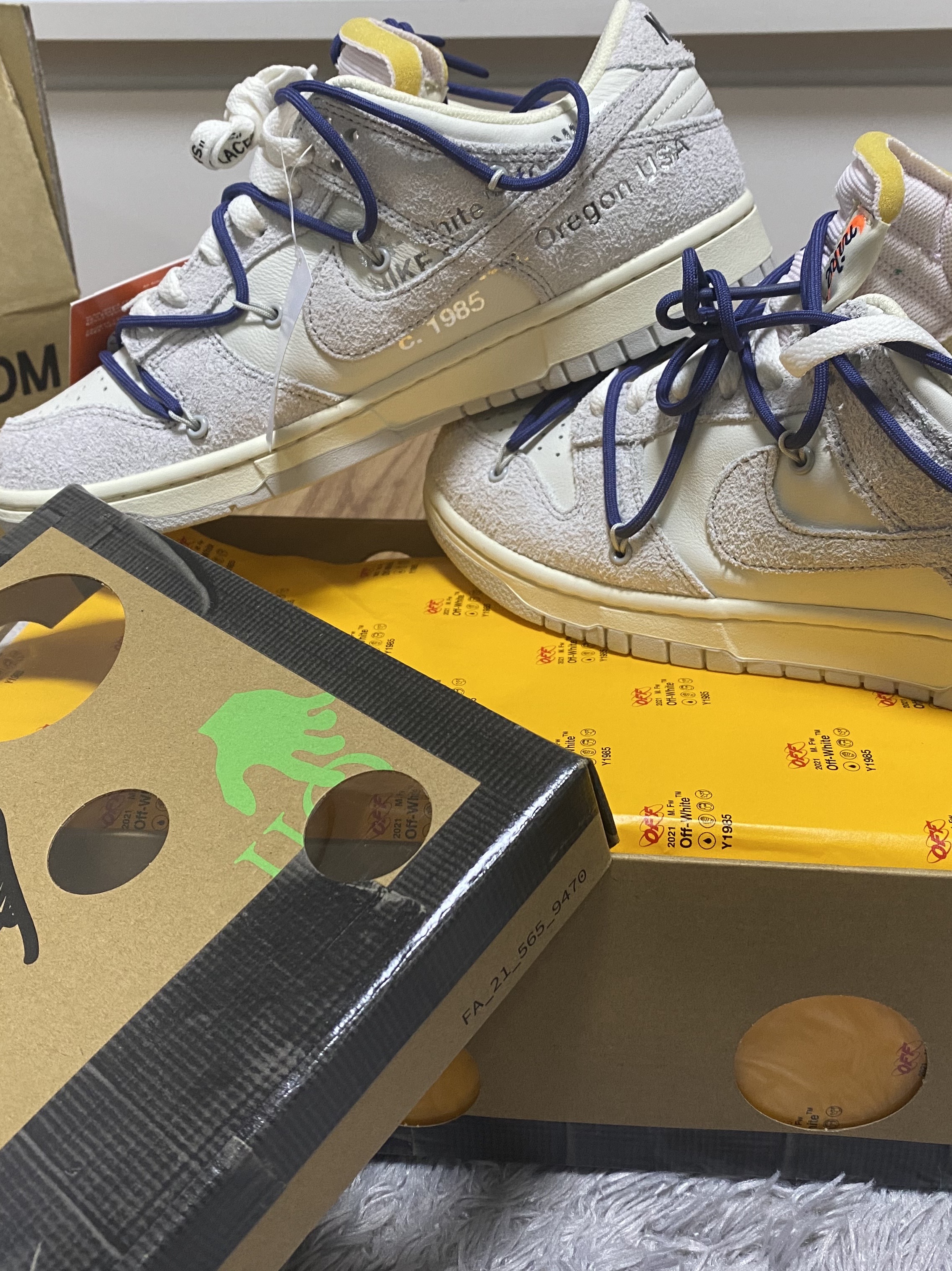 Nike x Off-White Dunk Low The 50 - Lot 18 착용 스타일 - 3