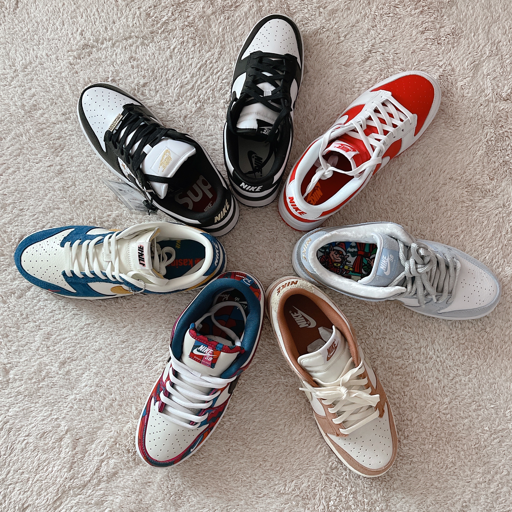 Nike x Kasina Dunk Low 80's Bus, Nike x Sean Cliver SB Dunk Low Holiday Special 착용 스타일 - 2