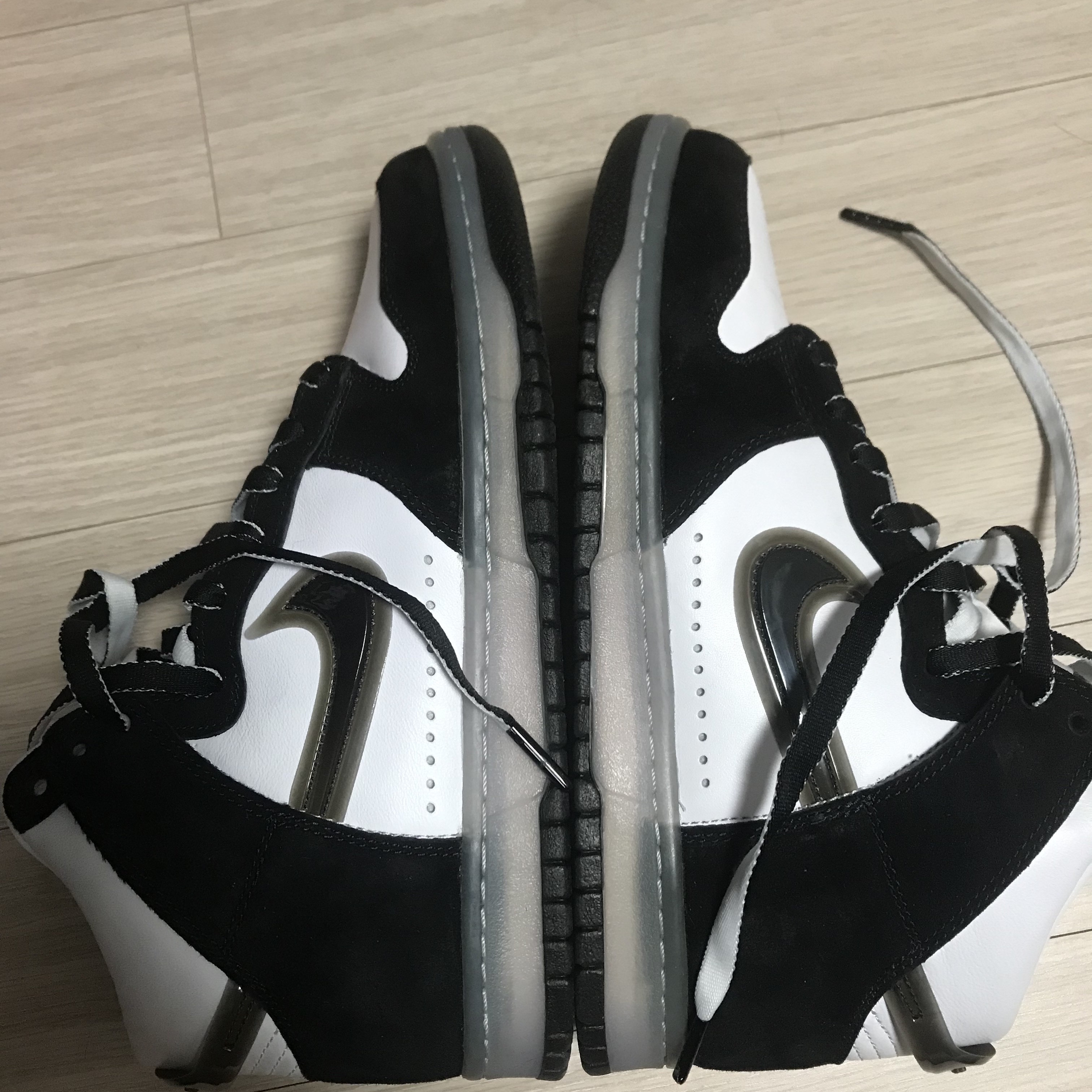 Nike x Slam Jam Dunk High SP Clear Black 착용 스타일 - 1
