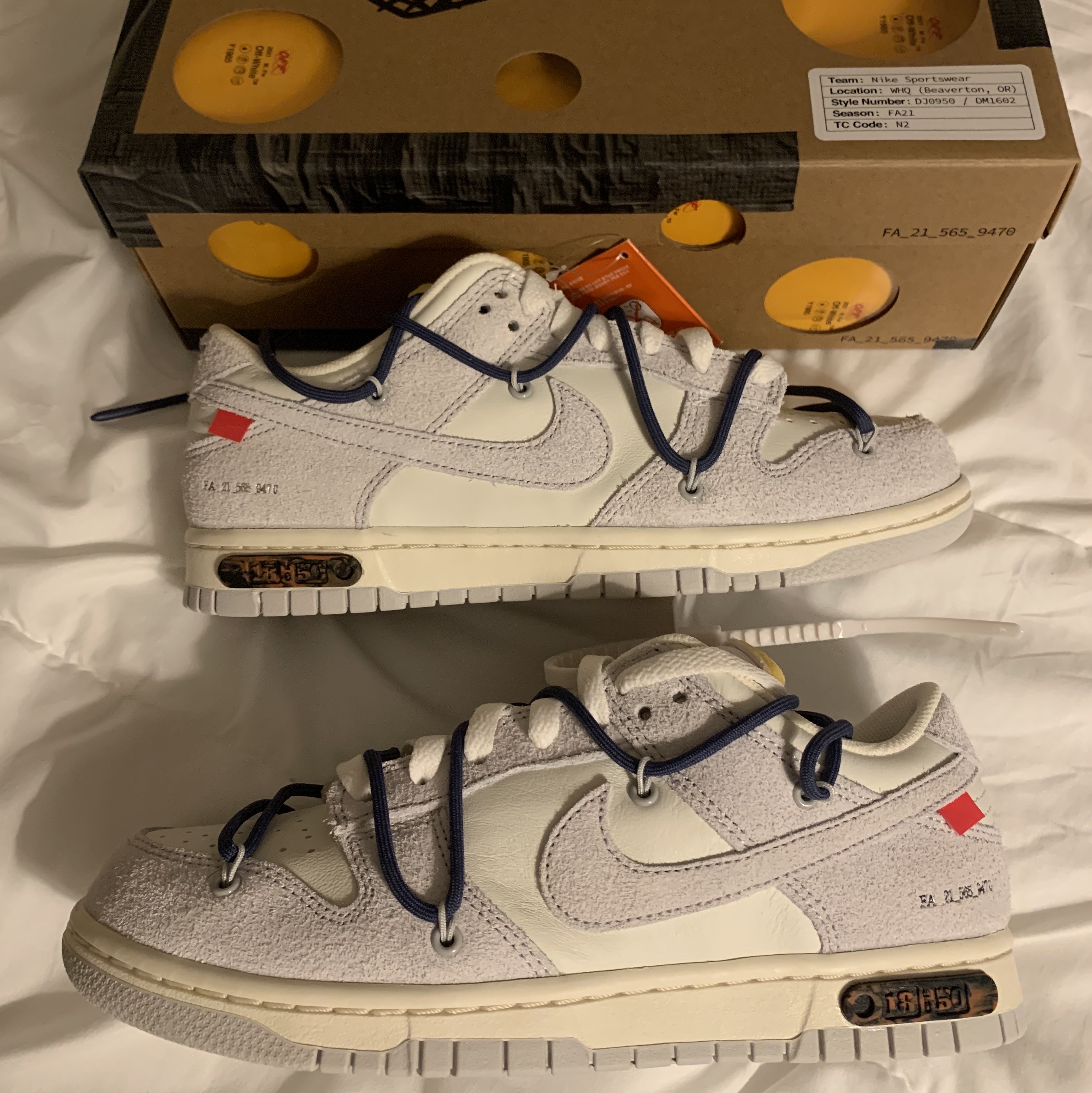Nike x Off-White Dunk Low The 50 - Lot 18 착용 스타일