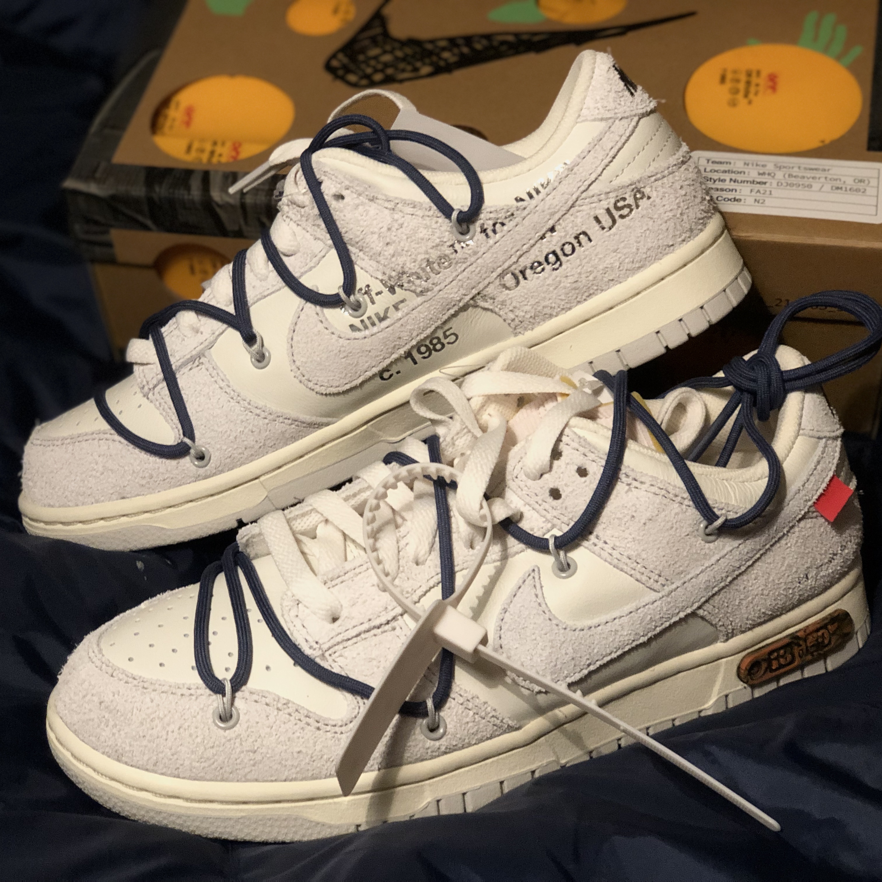 Nike x Off-White Dunk Low The 50 - Lot 18 착용 스타일 - 1