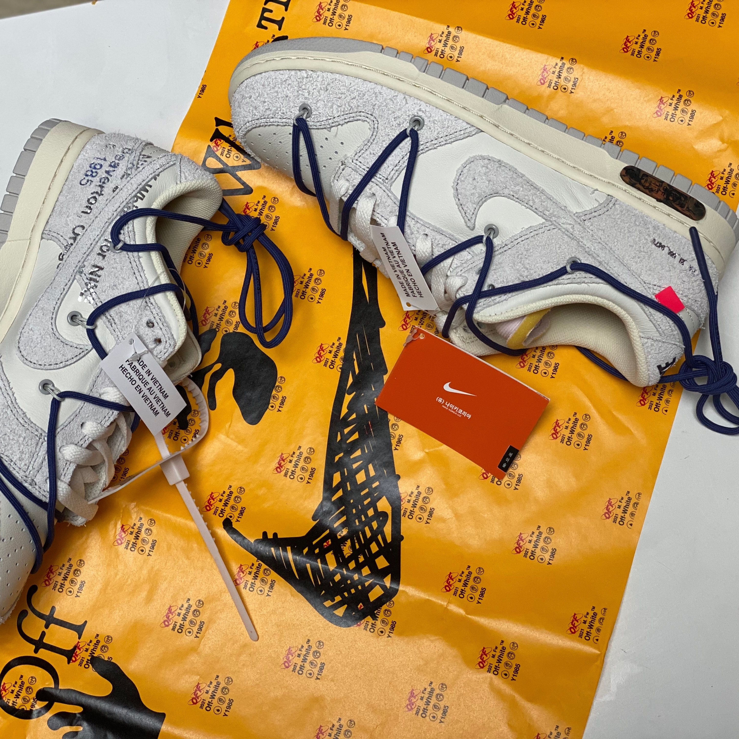 Nike x Off-White Dunk Low The 50 - Lot 18 착용 스타일 - 2