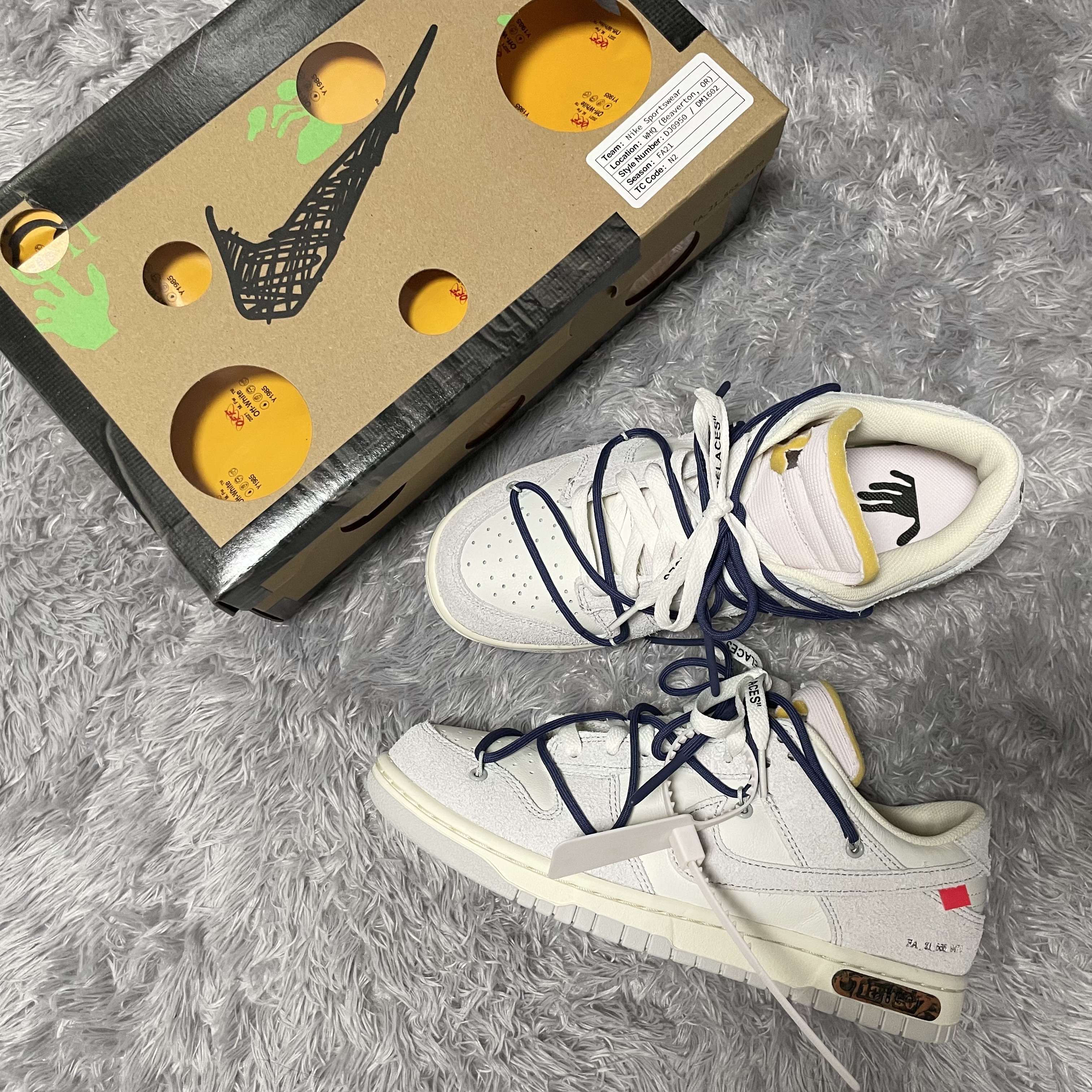Nike x Off-White Dunk Low The 50 - Lot 18 착용 스타일 - 2