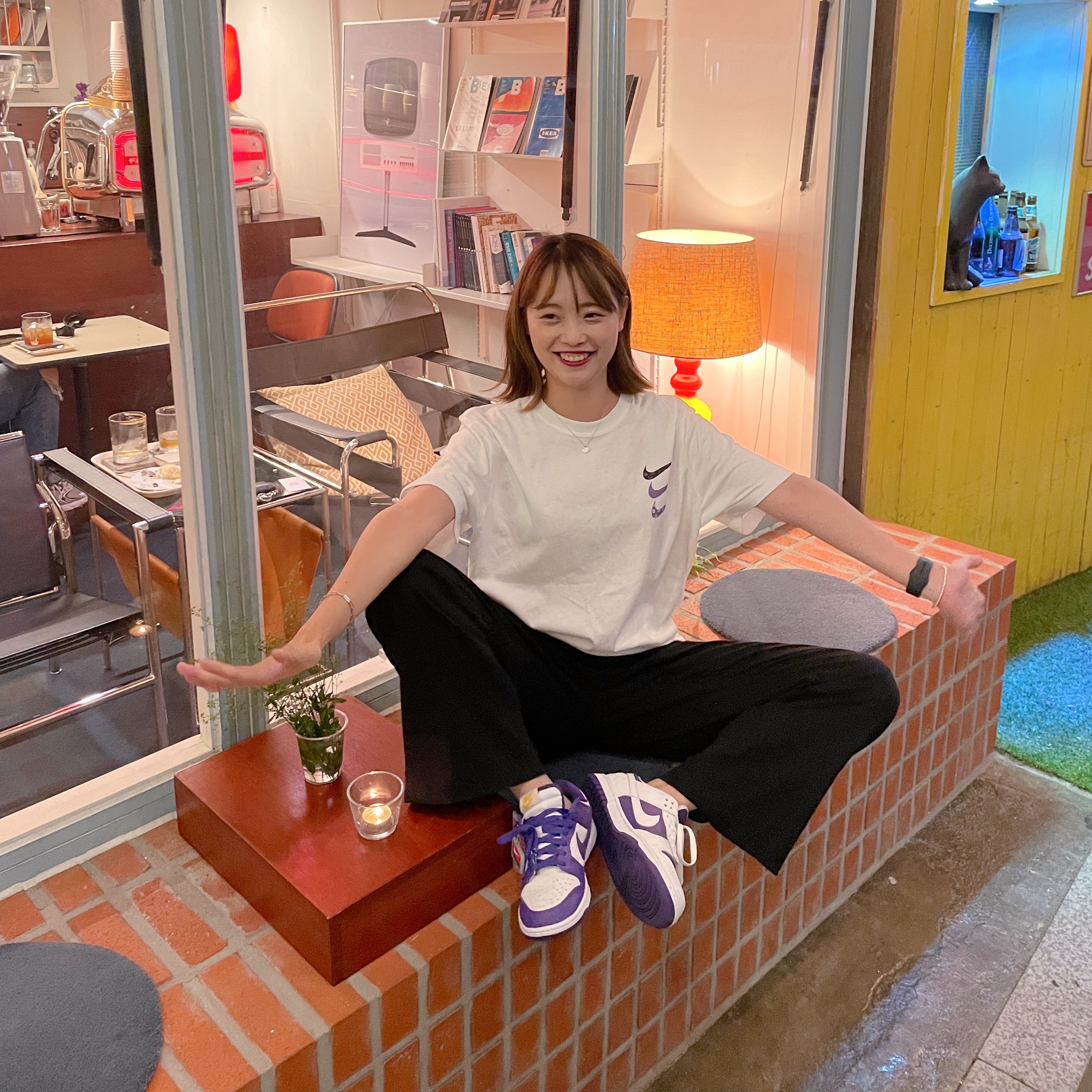 (W) Nike Dunk Low SE Flip 착용 스타일 - 1