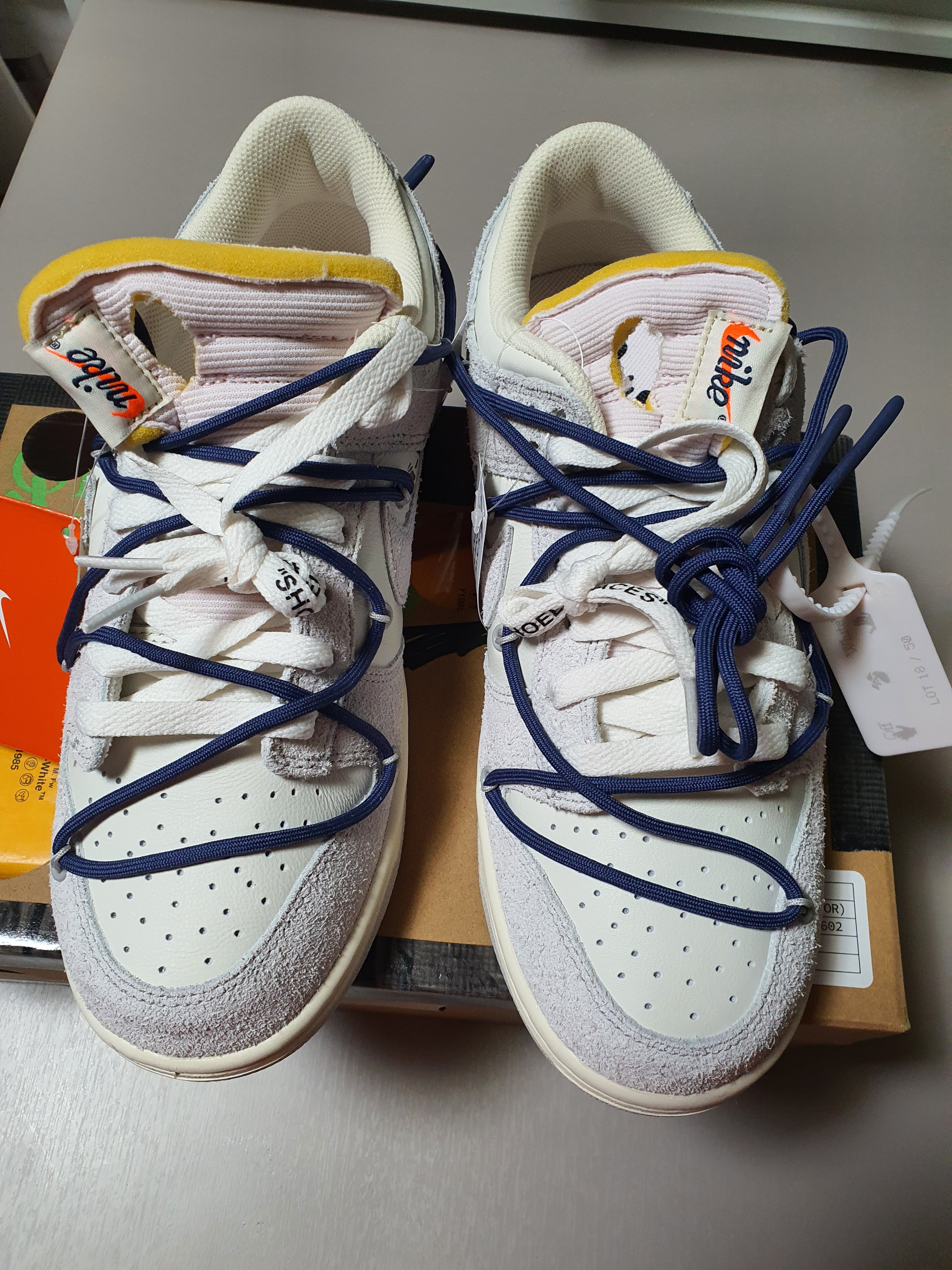 Nike x Off-White Dunk Low The 50 - Lot 18 착용 스타일 - 1