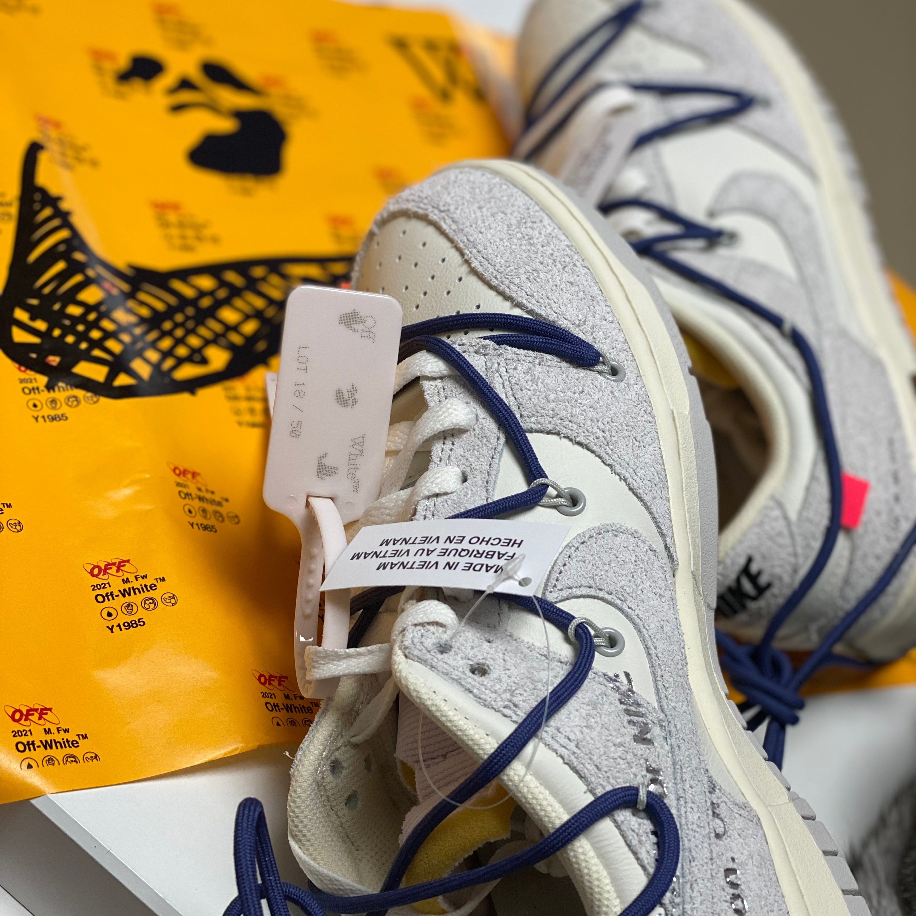 Nike x Off-White Dunk Low The 50 - Lot 18 착용 스타일 - 3