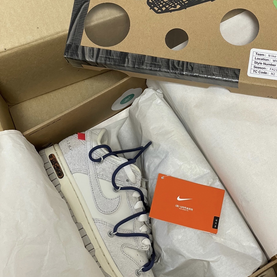Nike x Off-White Dunk Low The 50 - Lot 18 착용 스타일