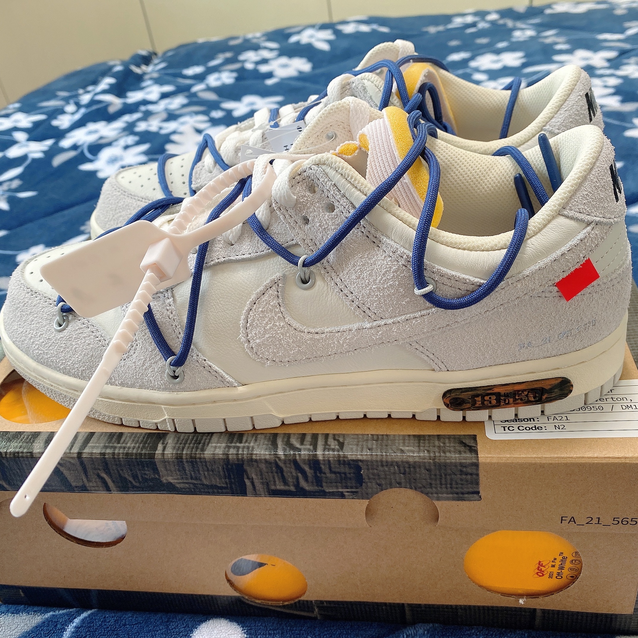 Nike x Off-White Dunk Low The 50 - Lot 18 착용 스타일 - 2