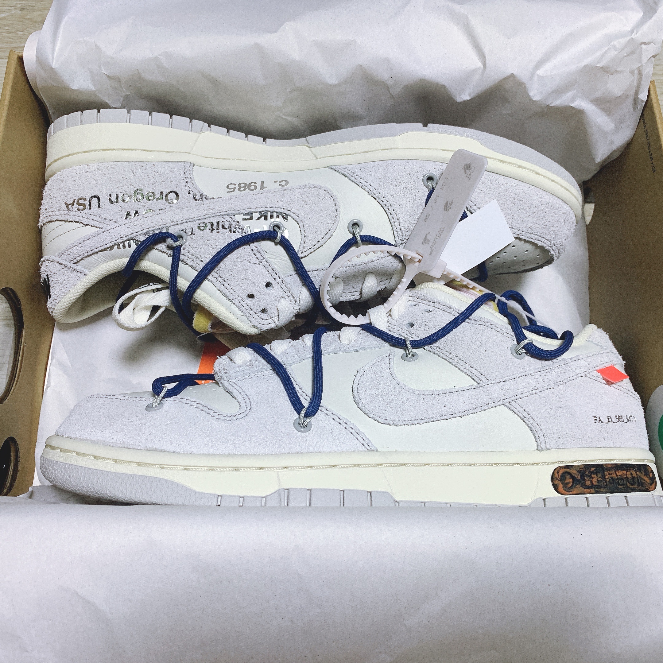 Nike x Off-White Dunk Low The 50 - Lot 18 착용 스타일 - 5