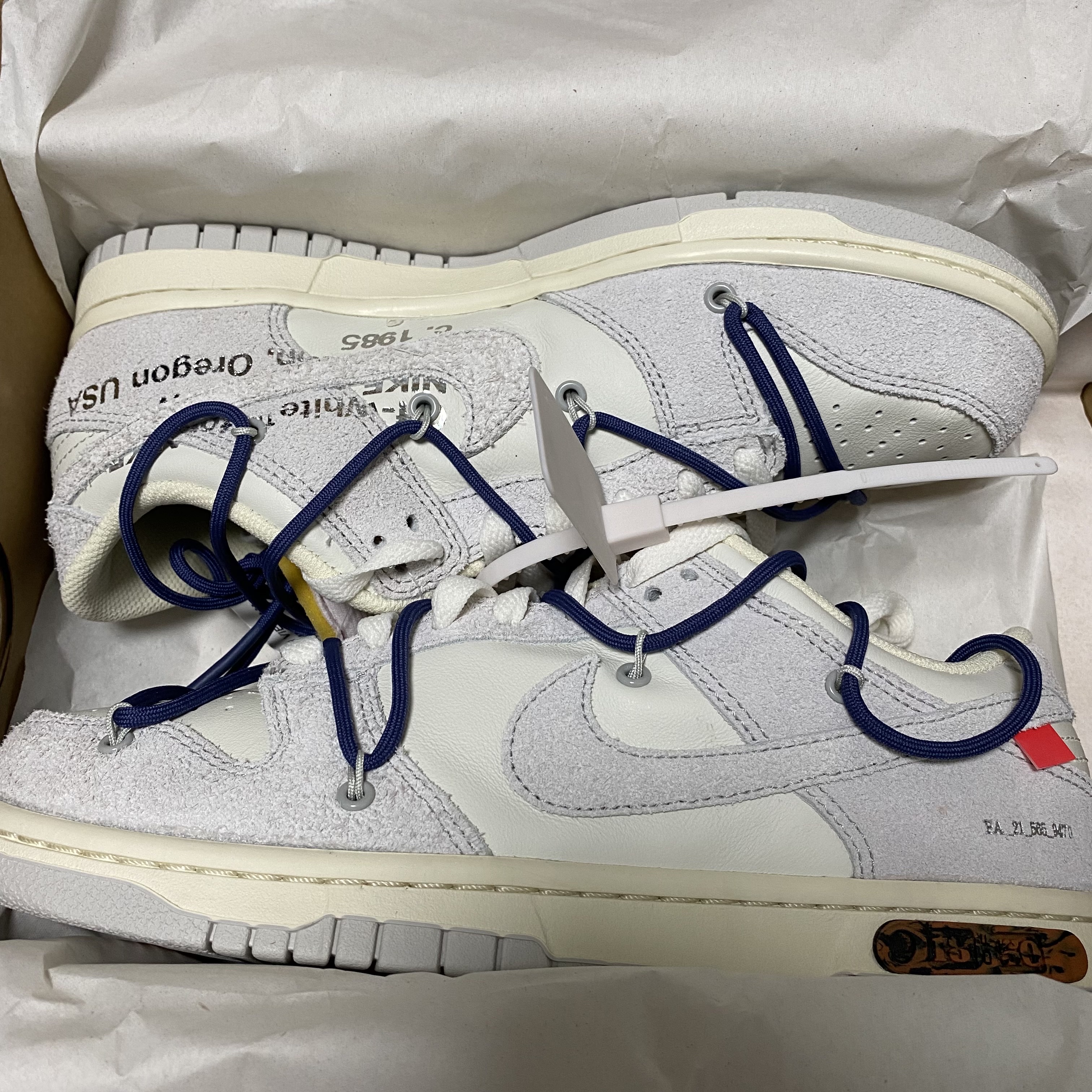 Nike x Off-White Dunk Low The 50 - Lot 18 착용 스타일 - 1
