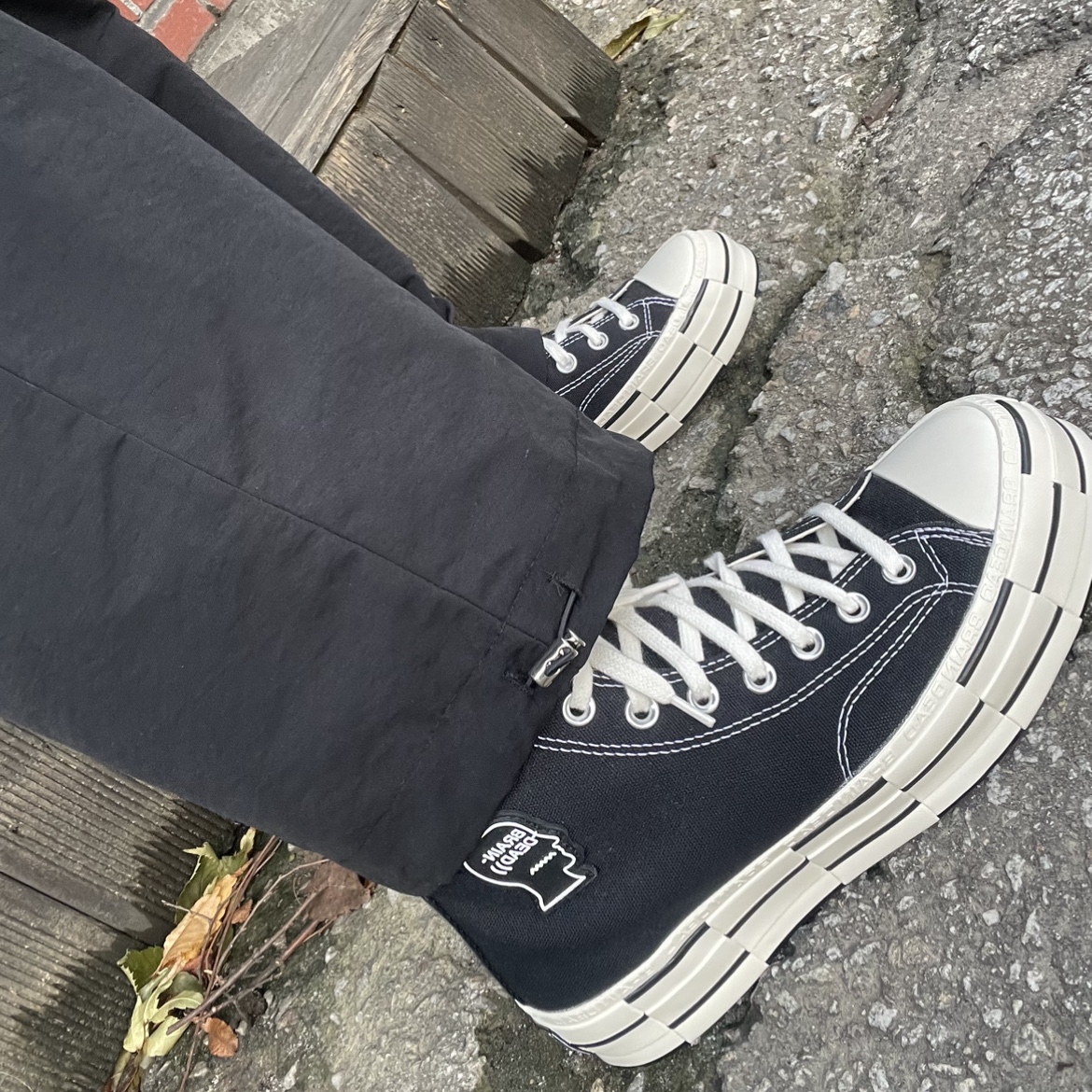 Converse x Brain Dead Chuck 70 Hi Black 착용 스타일 - 3