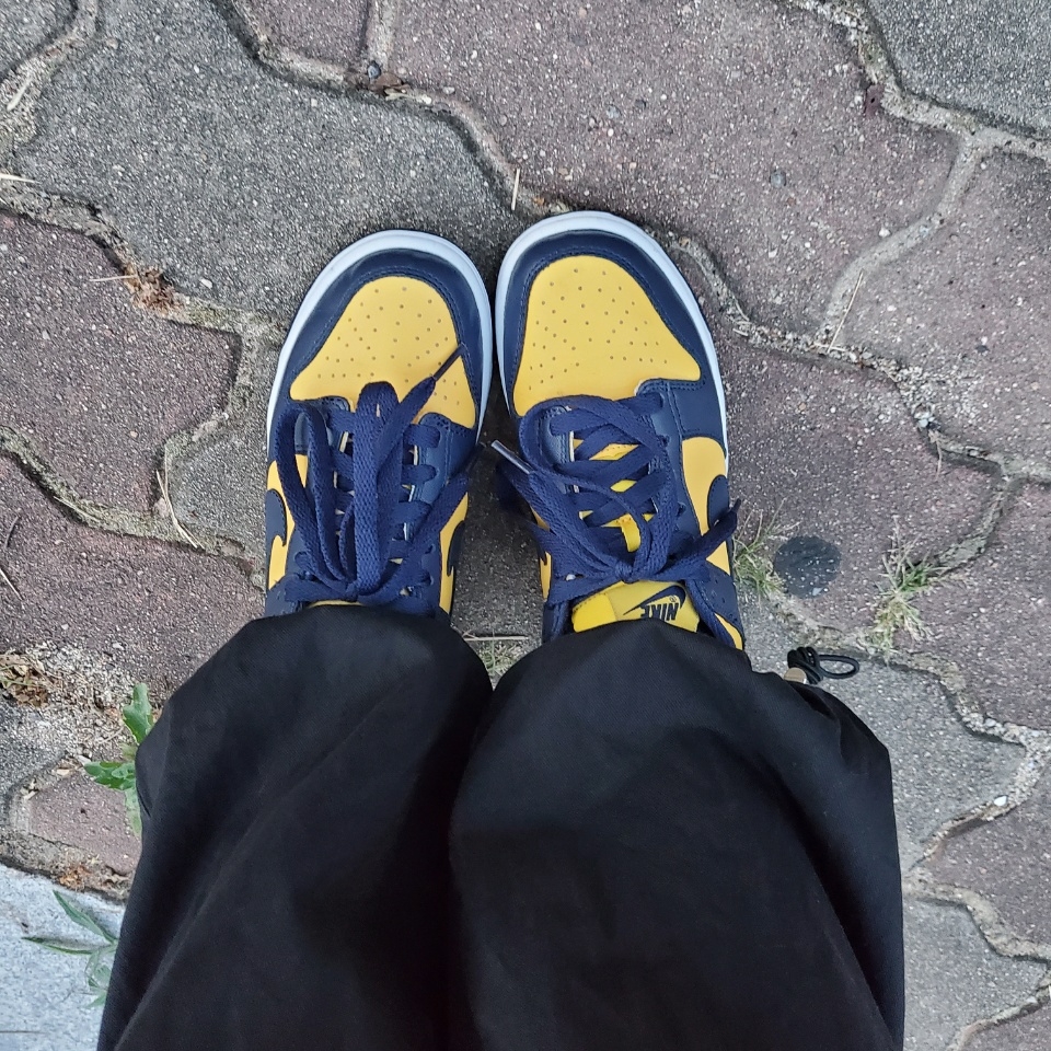 (GS) Nike Dunk Low Varsity Maize 착용 스타일