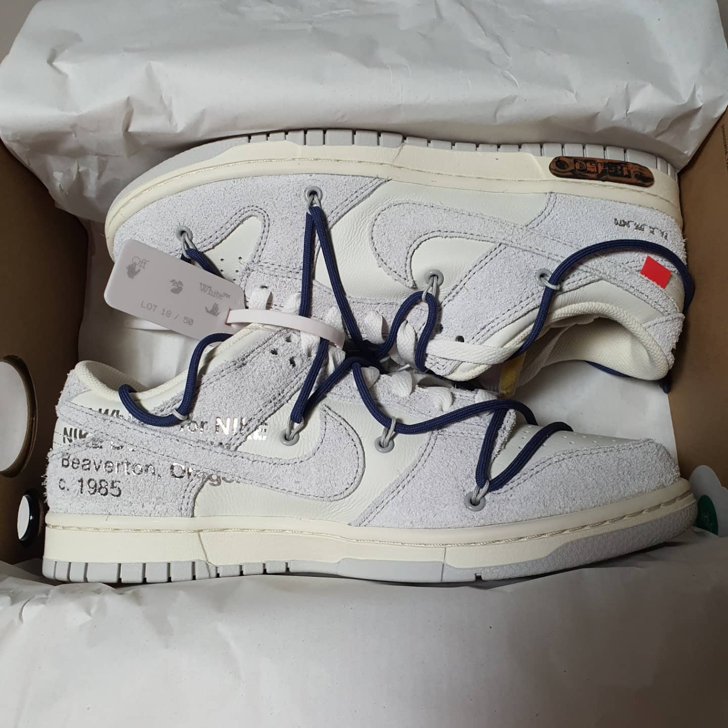 Nike x Off-White Dunk Low The 50 - Lot 18 착용 스타일 - 4