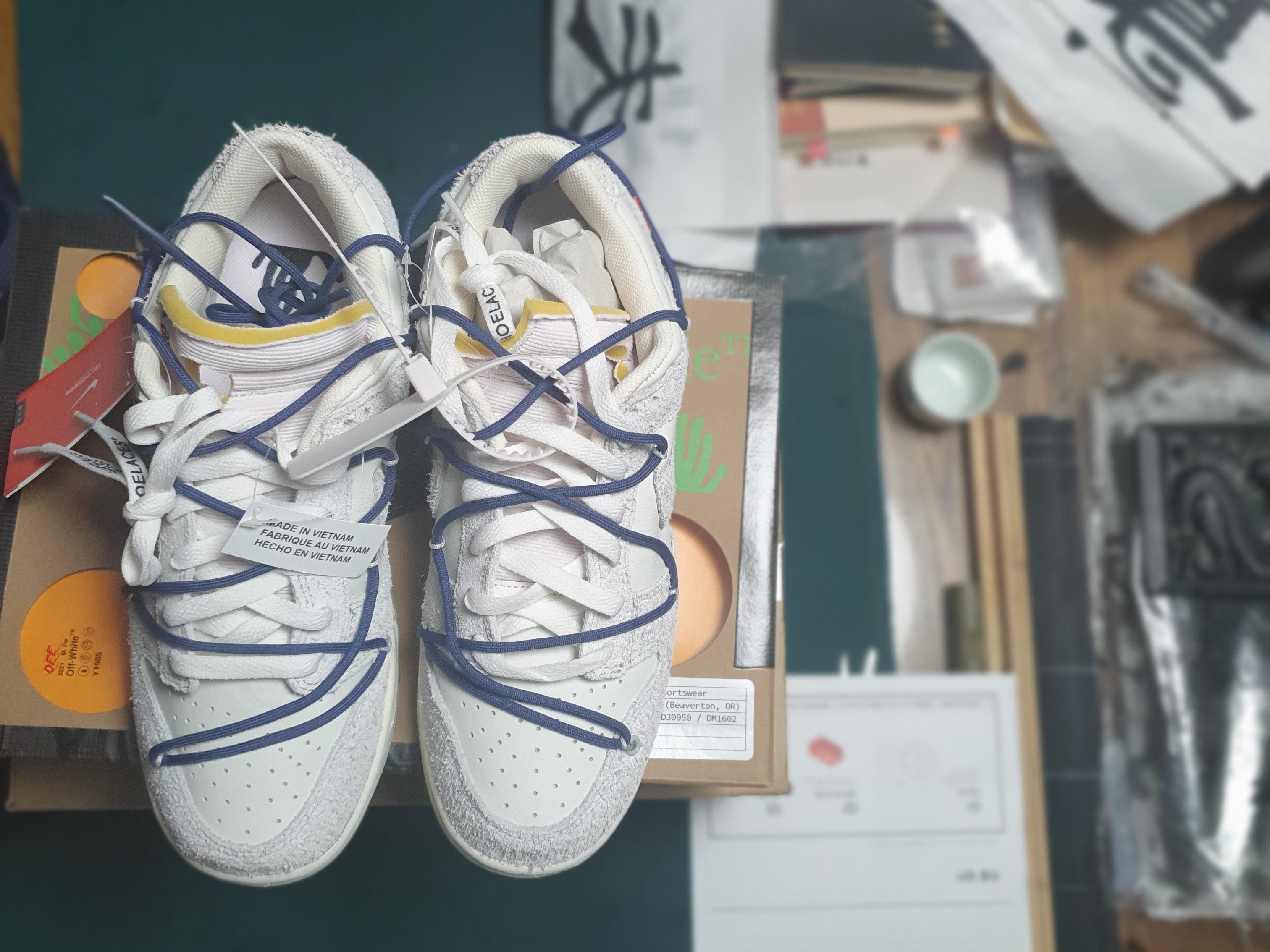 Nike x Off-White Dunk Low The 50 - Lot 18 착용 스타일 - 1