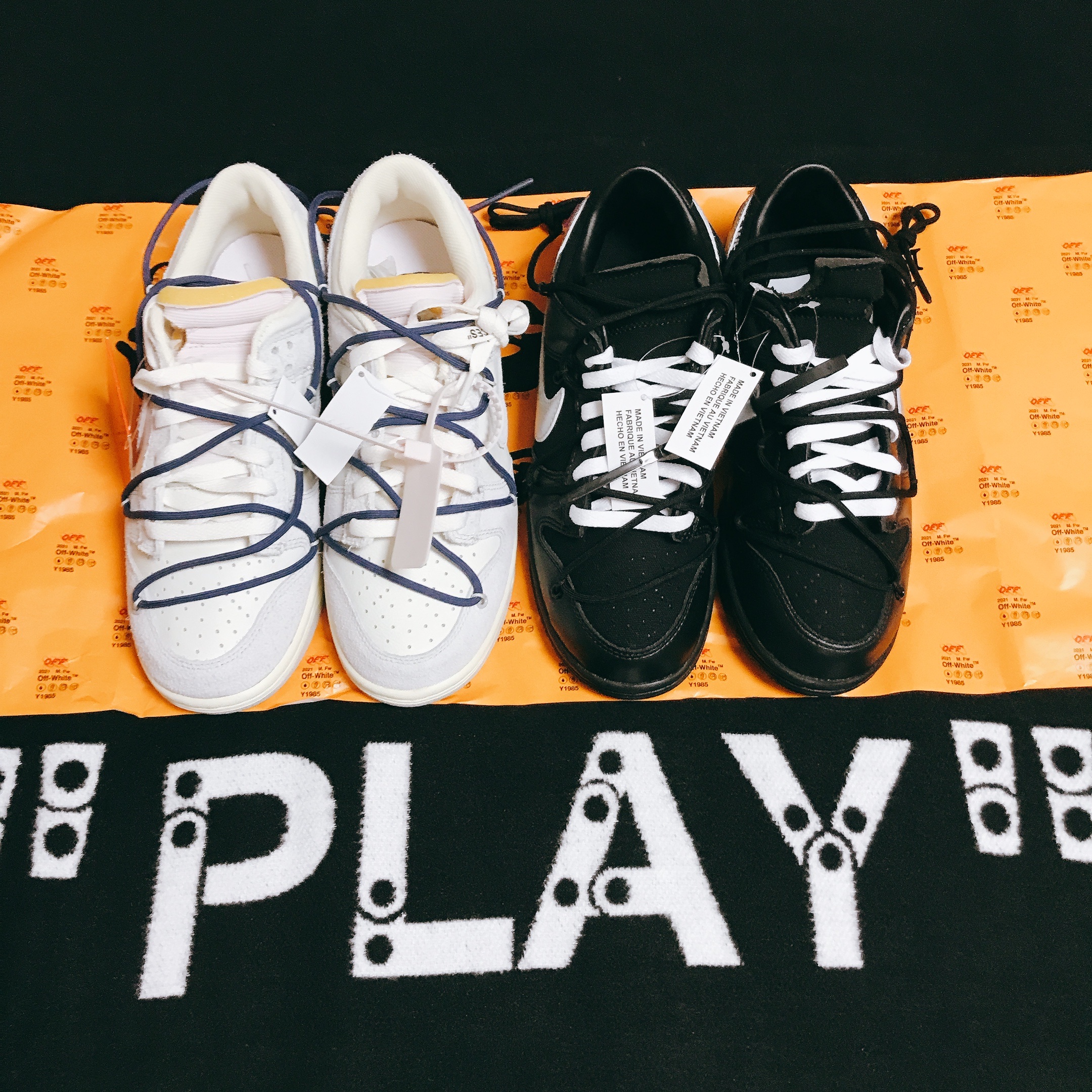 Nike x Off-White Dunk Low The 50 - Lot 18, Nike x Off-White Dunk Low The 50 - Lot 50 착용 스타일 - 1