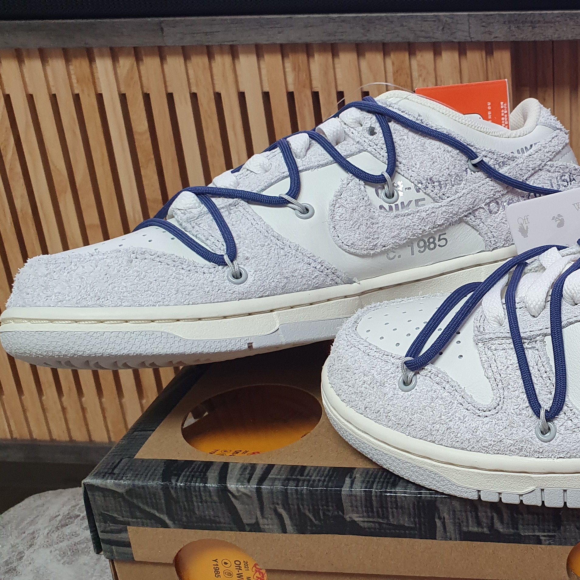 Nike x Off-White Dunk Low The 50 - Lot 18 착용 스타일 - 5