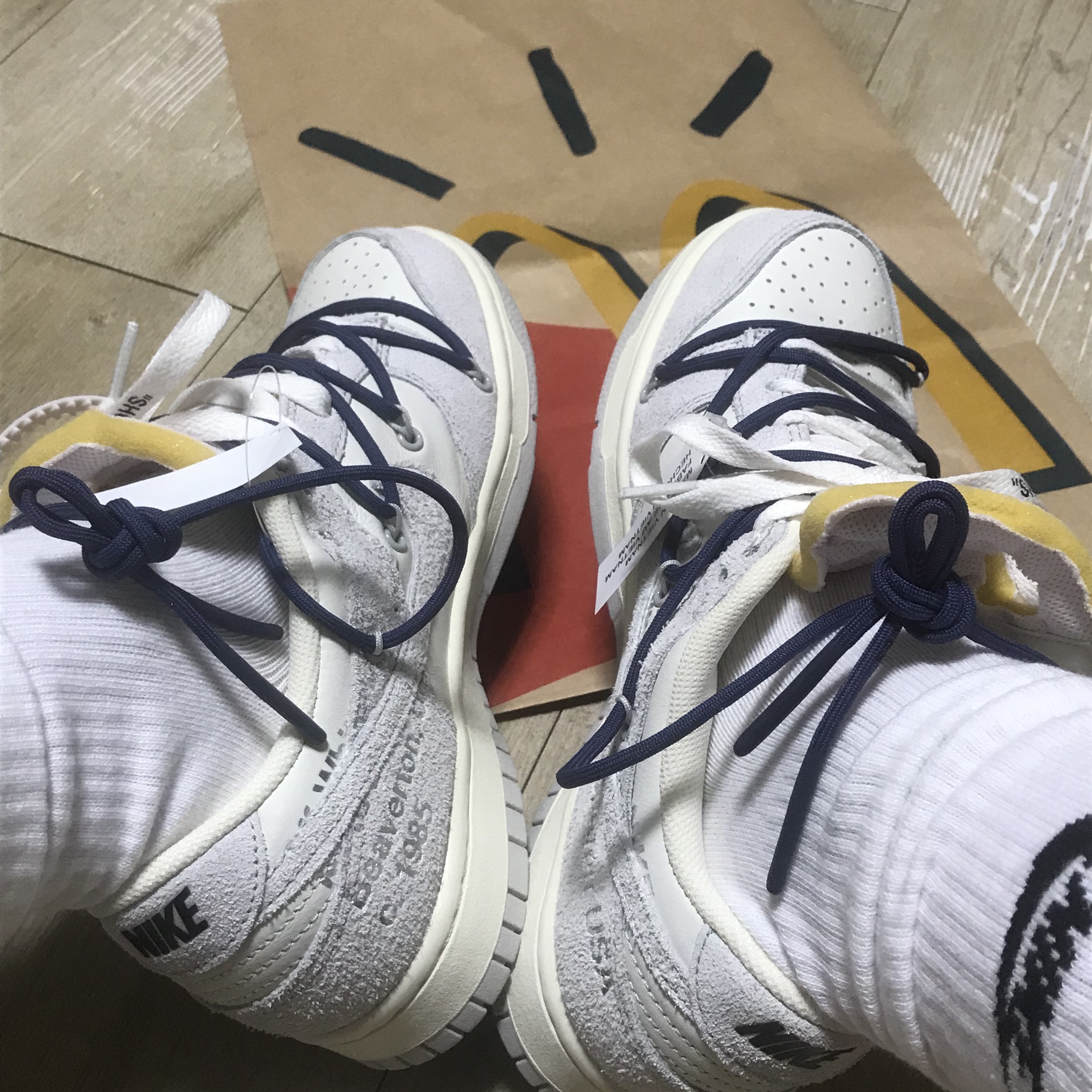 Nike x Off-White Dunk Low The 50 - Lot 18 착용 스타일 - 2