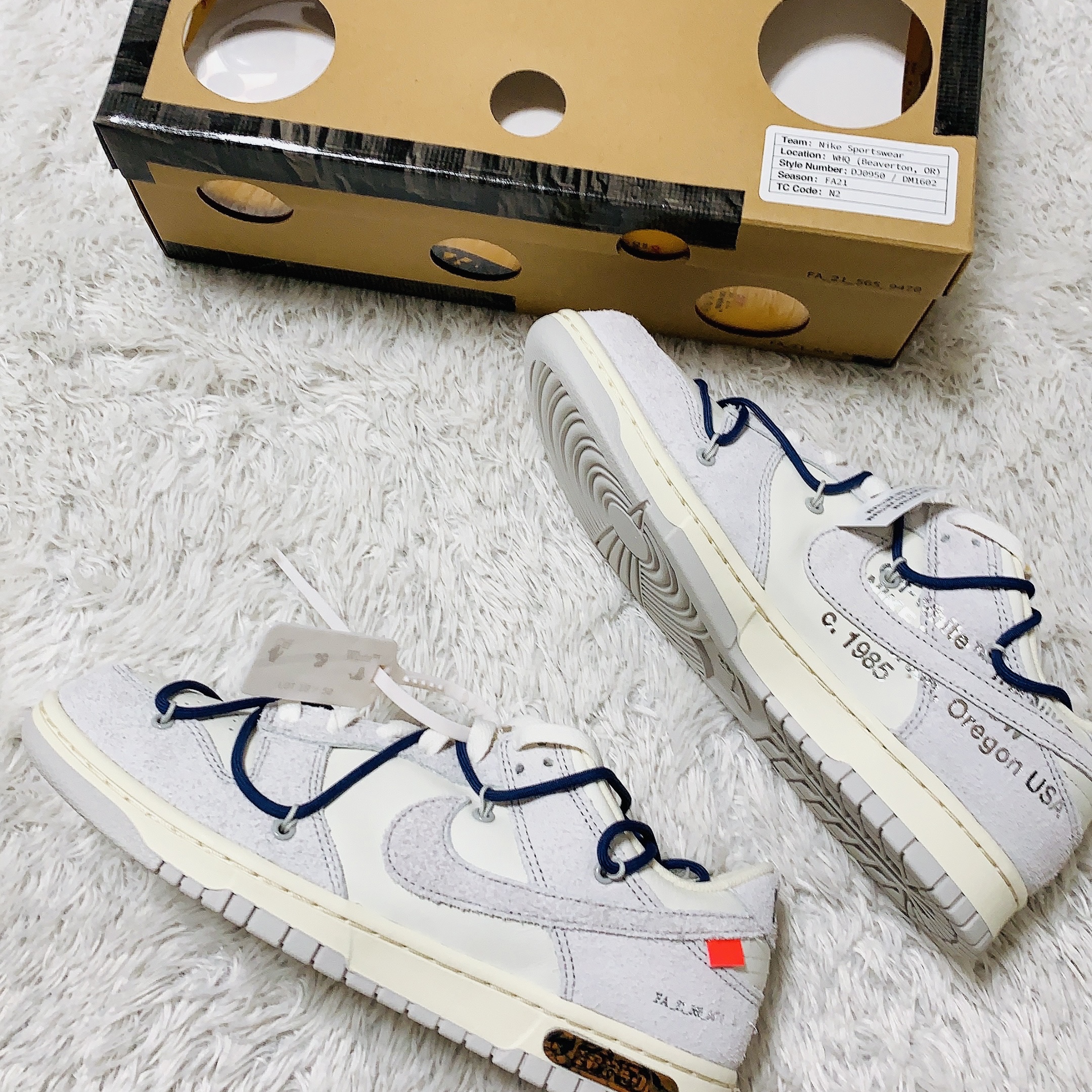 Nike x Off-White Dunk Low The 50 - Lot 18 착용 스타일